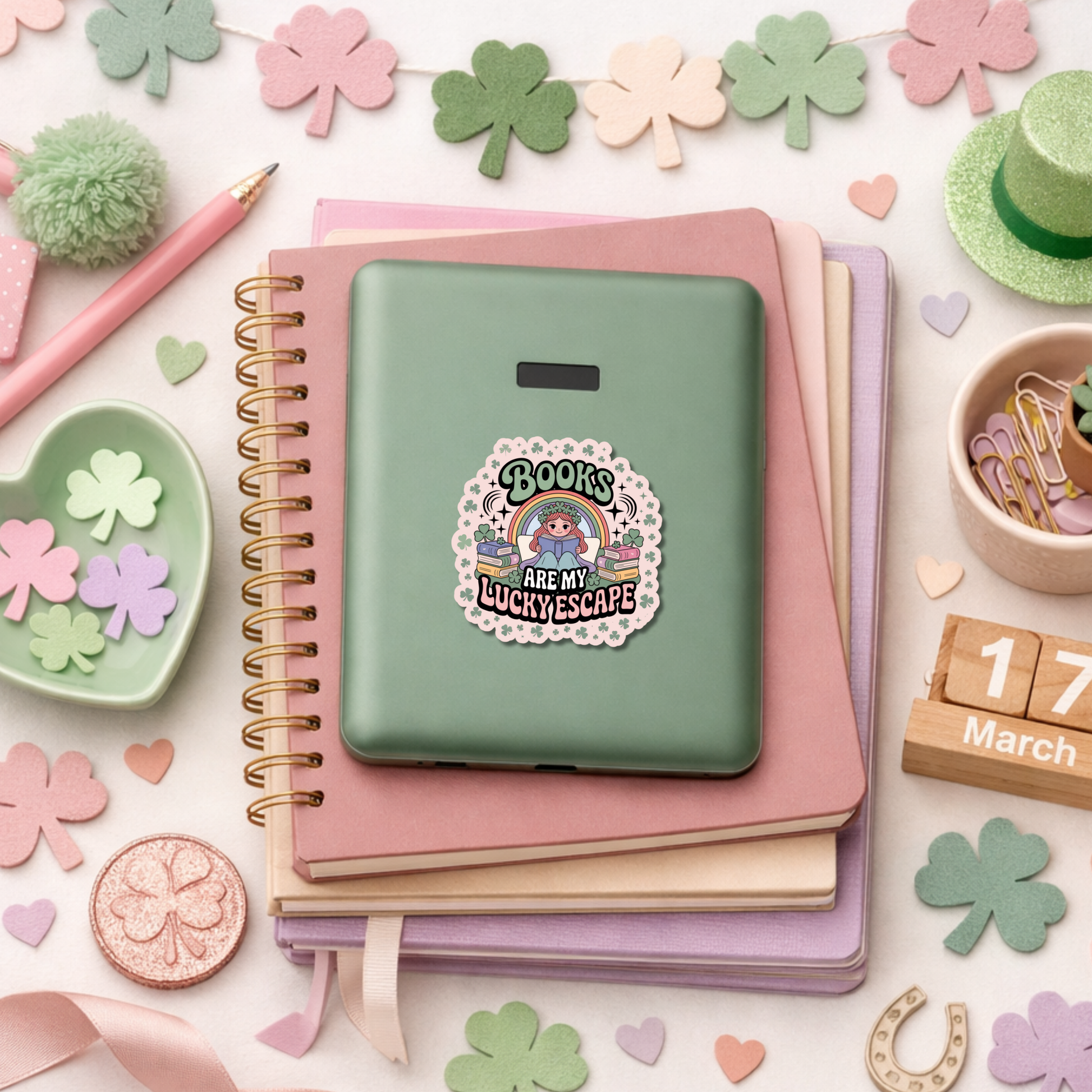 St. Patricks Day Reading Sticker