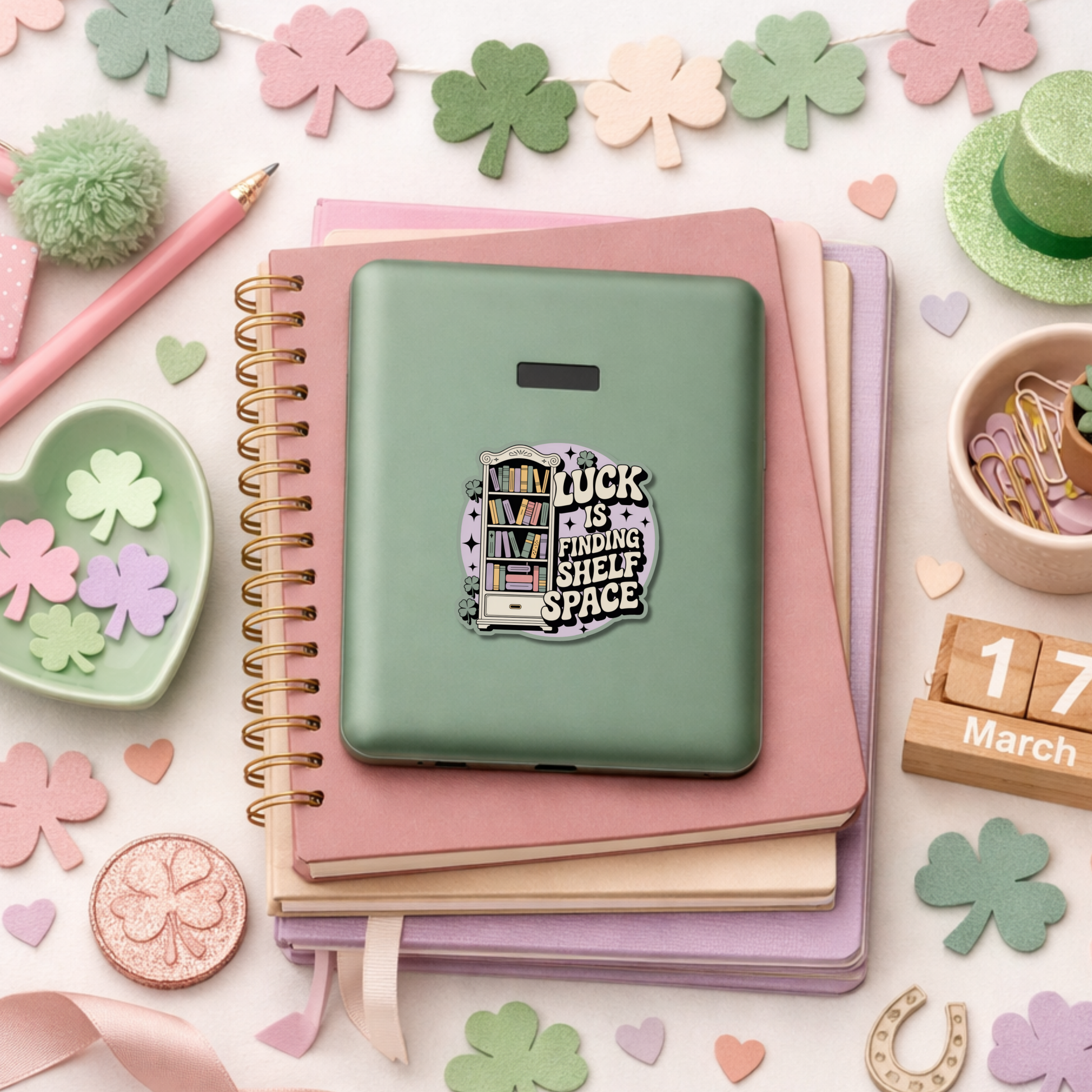 St Patricks Day Bookish Sticker