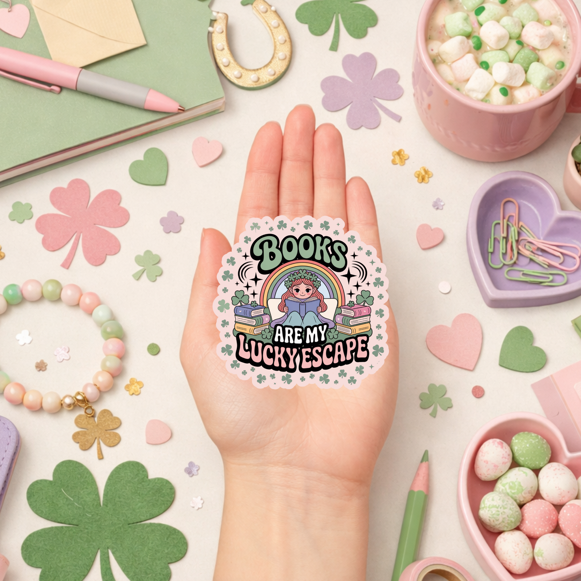 St. Patricks Day Reading Sticker