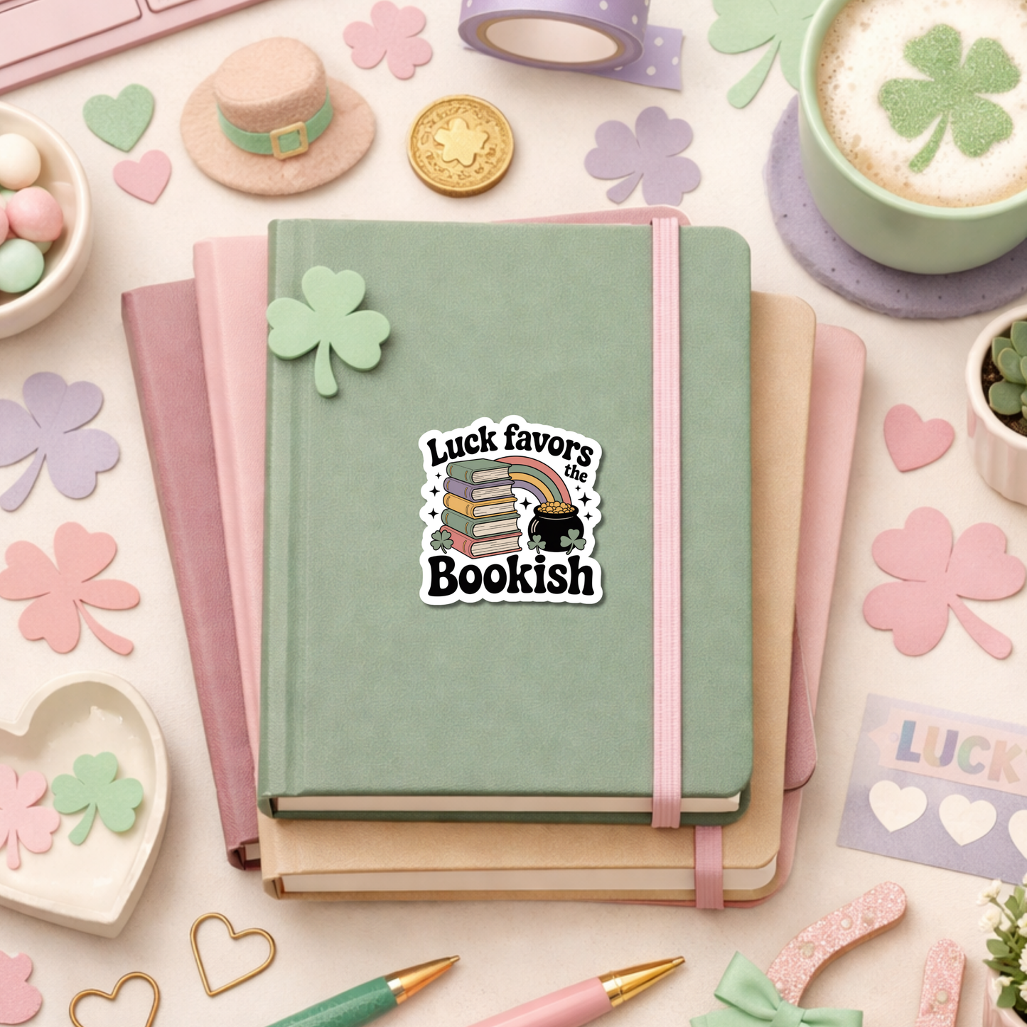 St Patricks Day Bookish Sticker
