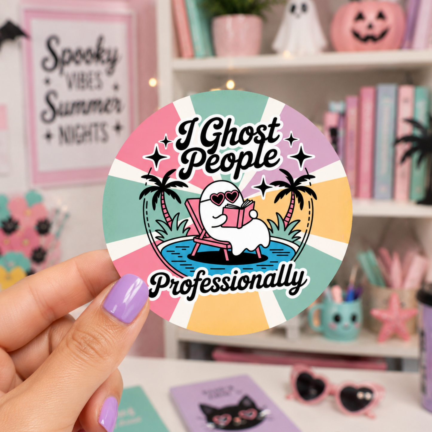 Summerween Bookish Sticker