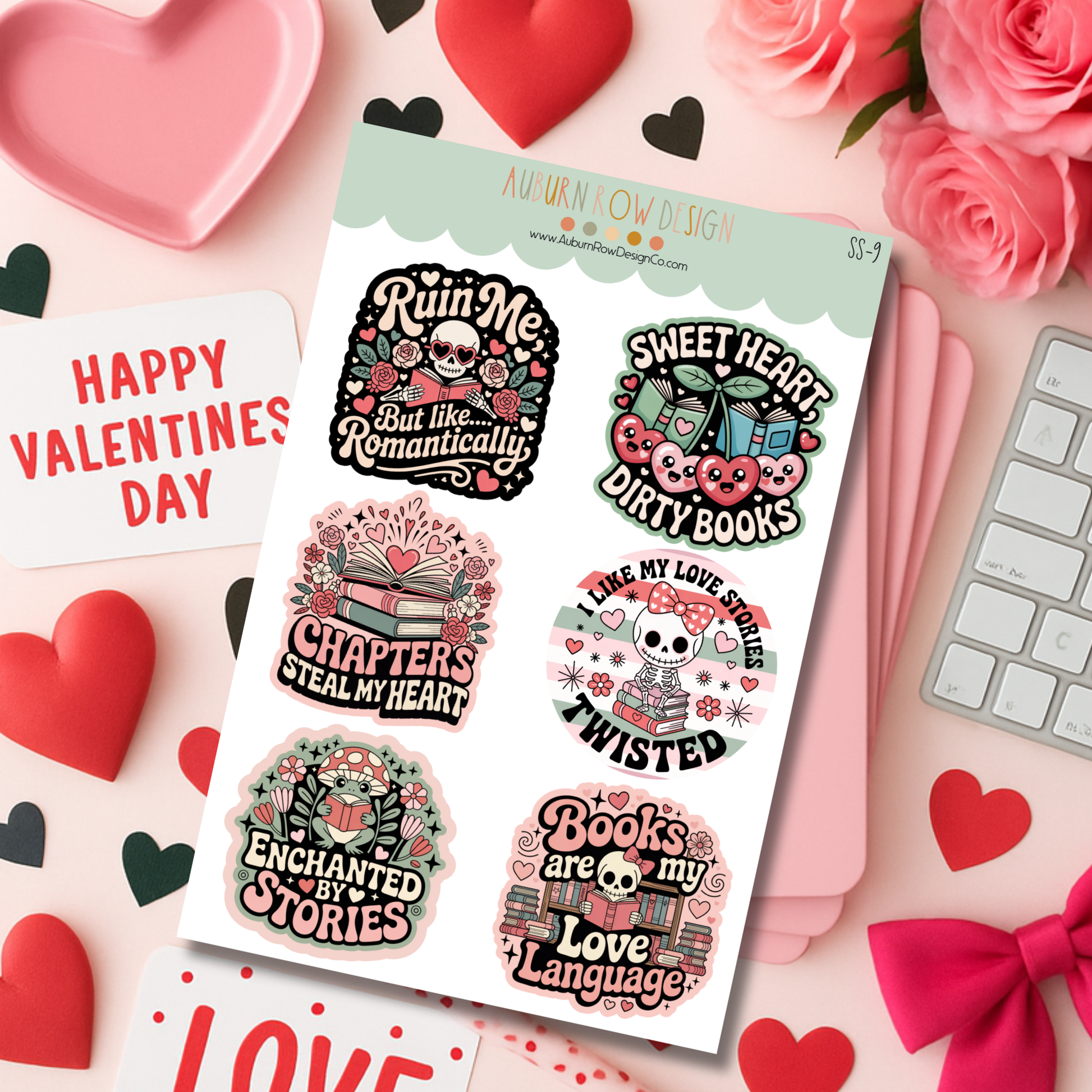 Valentine's Day Bookish Stickers