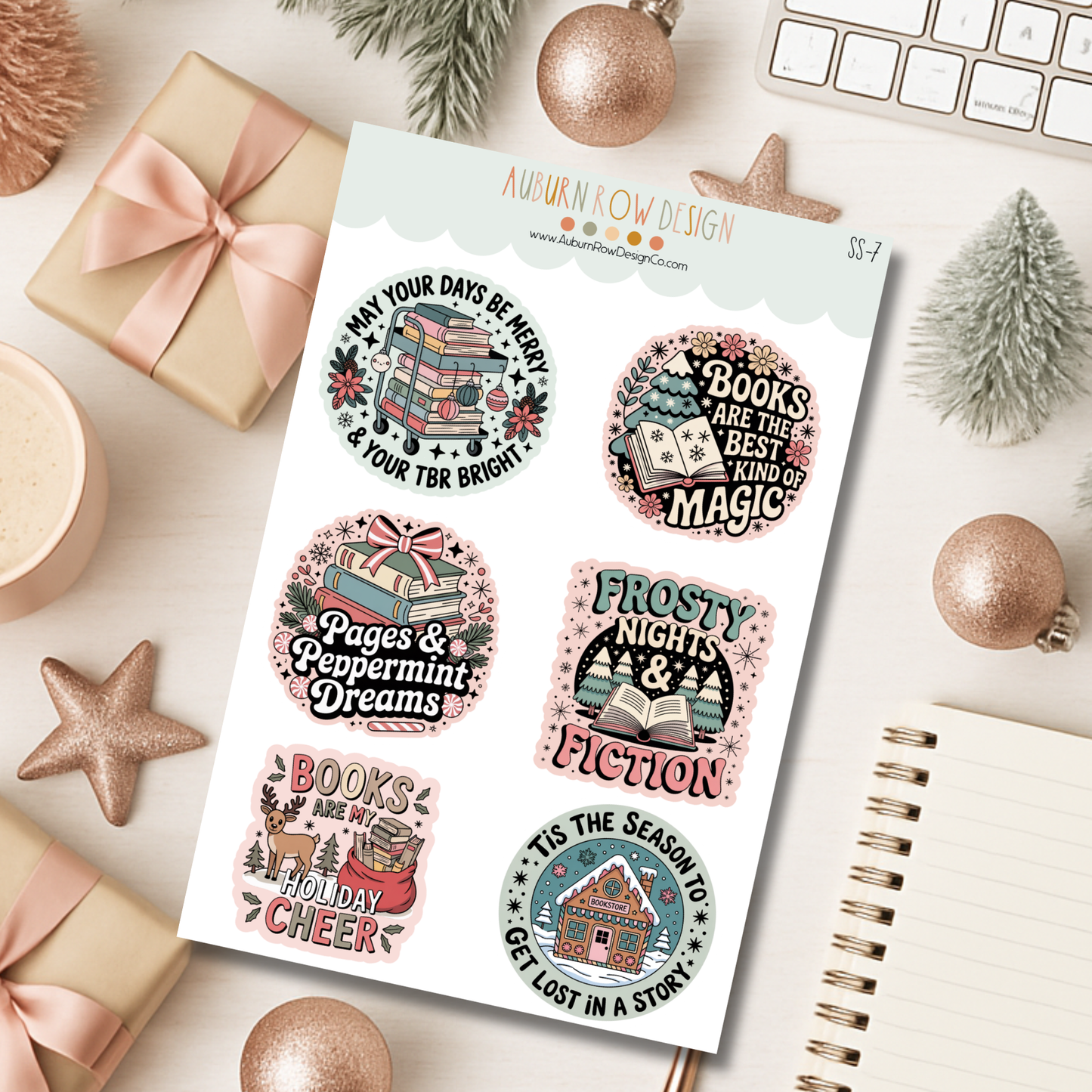 Christmas Bookish Stickers