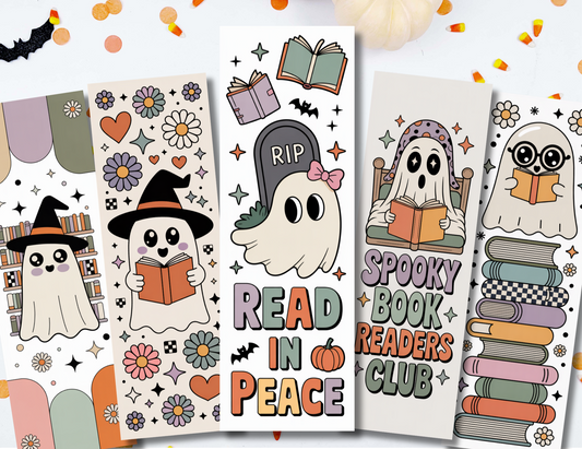 Retro Ghost Bookmarks