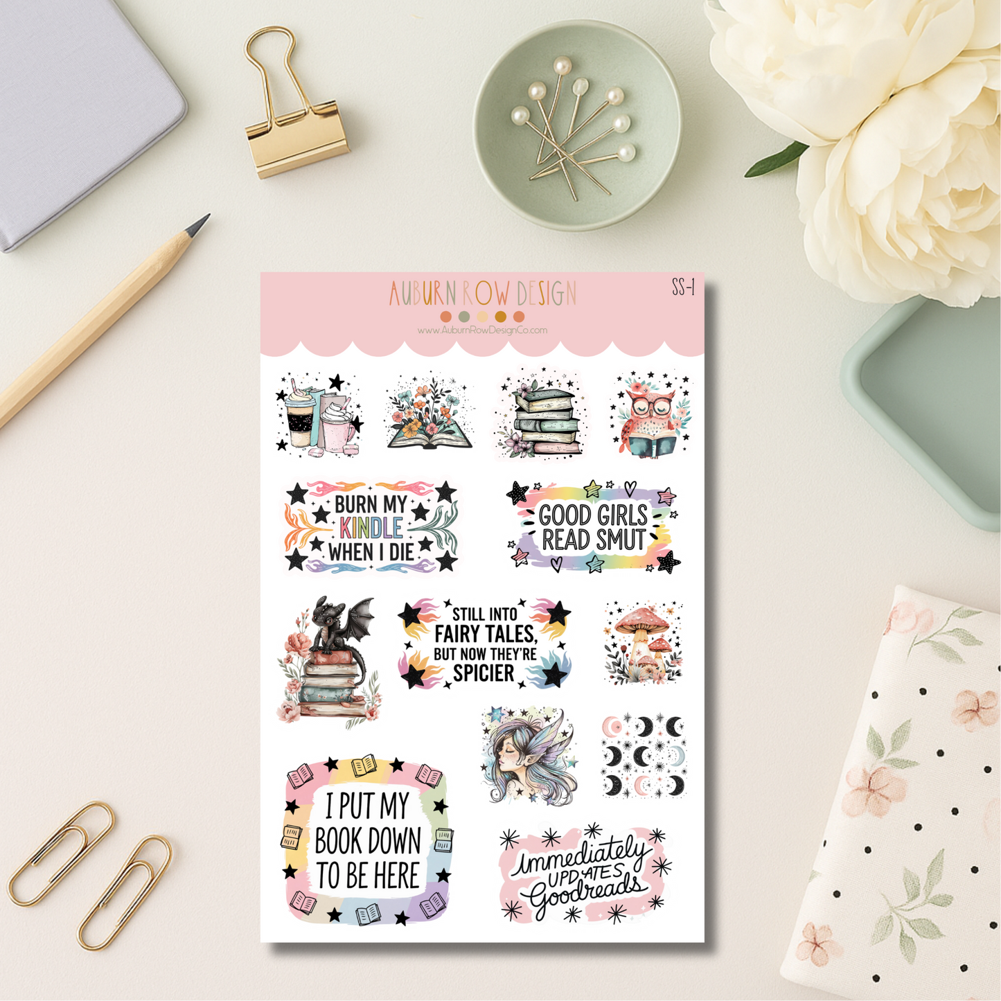 Bookish Romantasy Sticker Set
