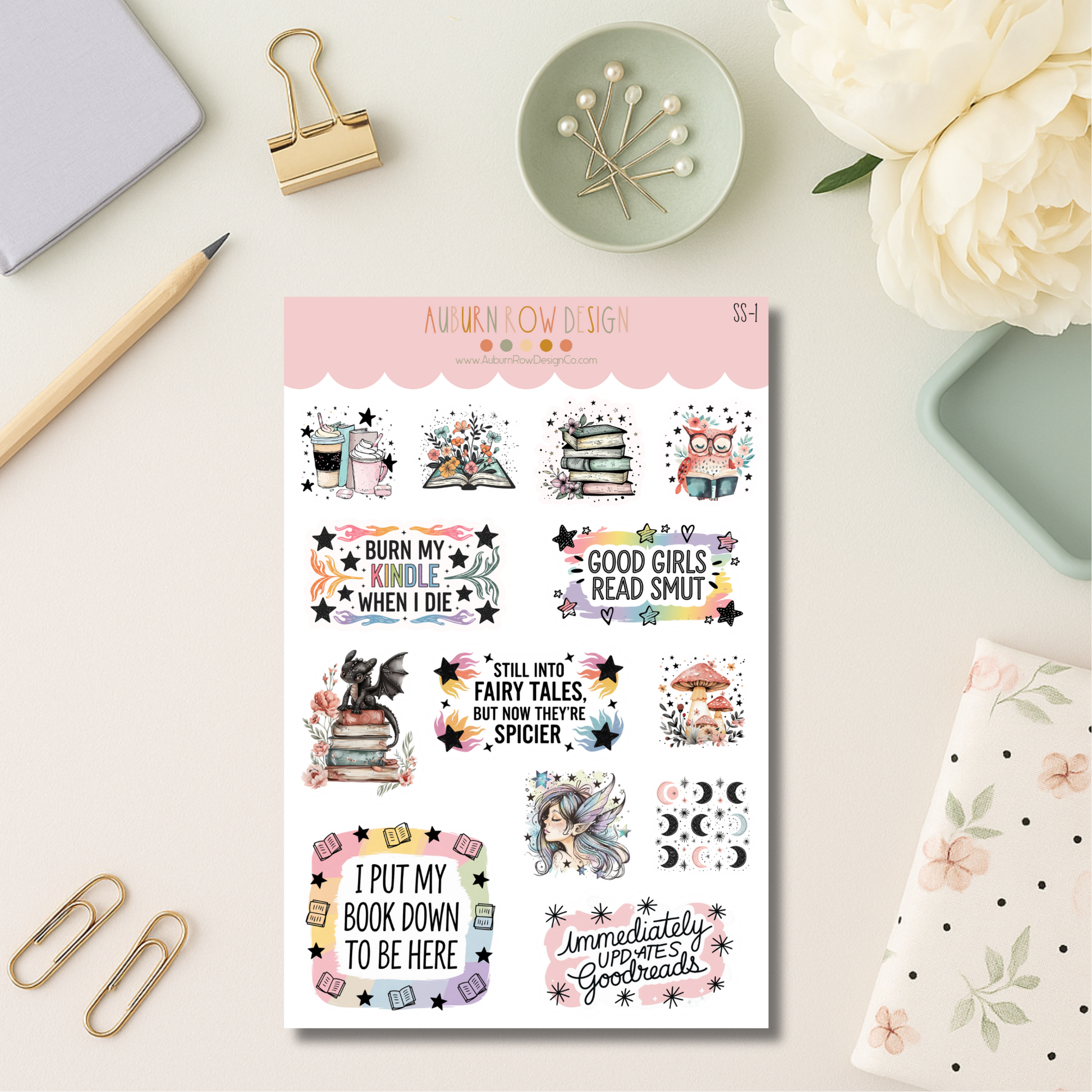 Bookish Romantasy Sticker Set