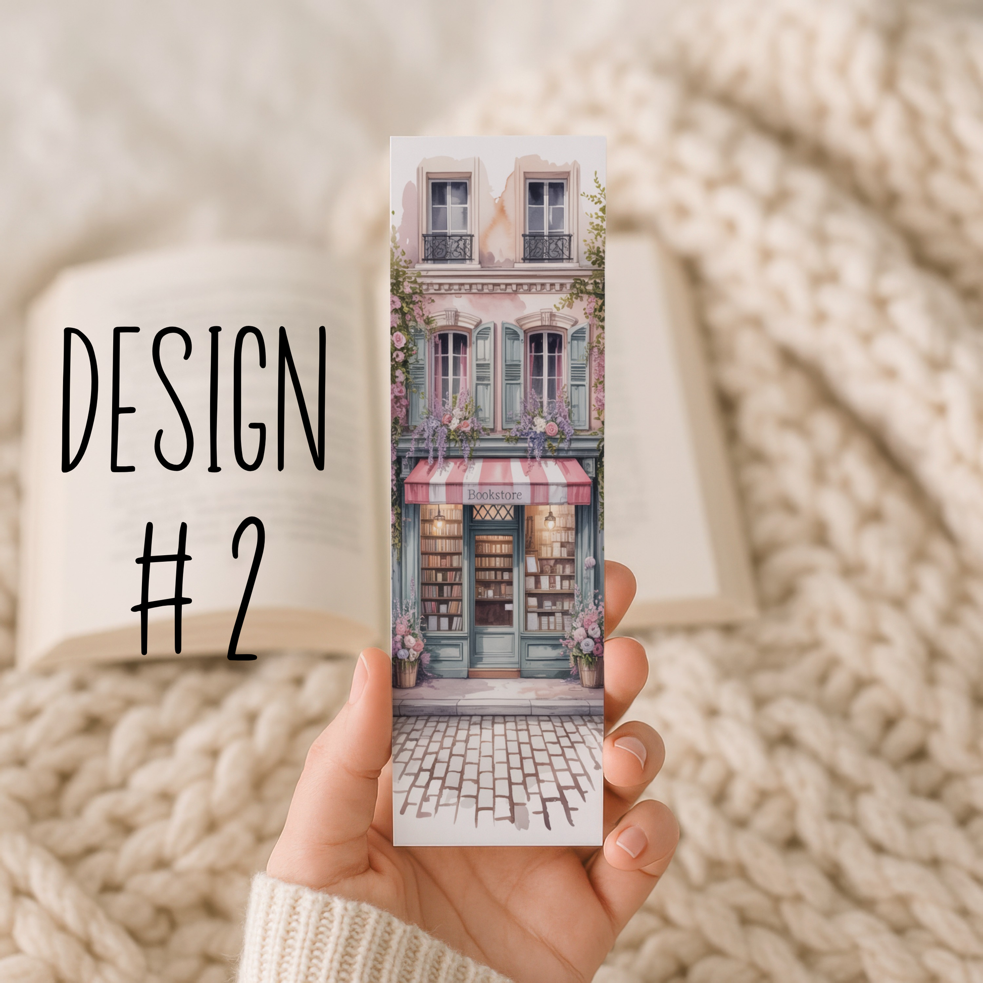Watercolor Bookshop Bookmarks