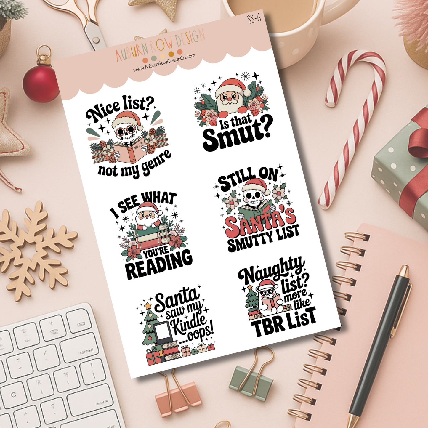 Christmas Smut Reader Stickers