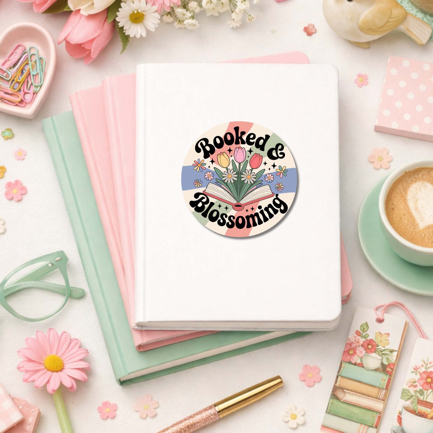 Spring Bookish Sticker