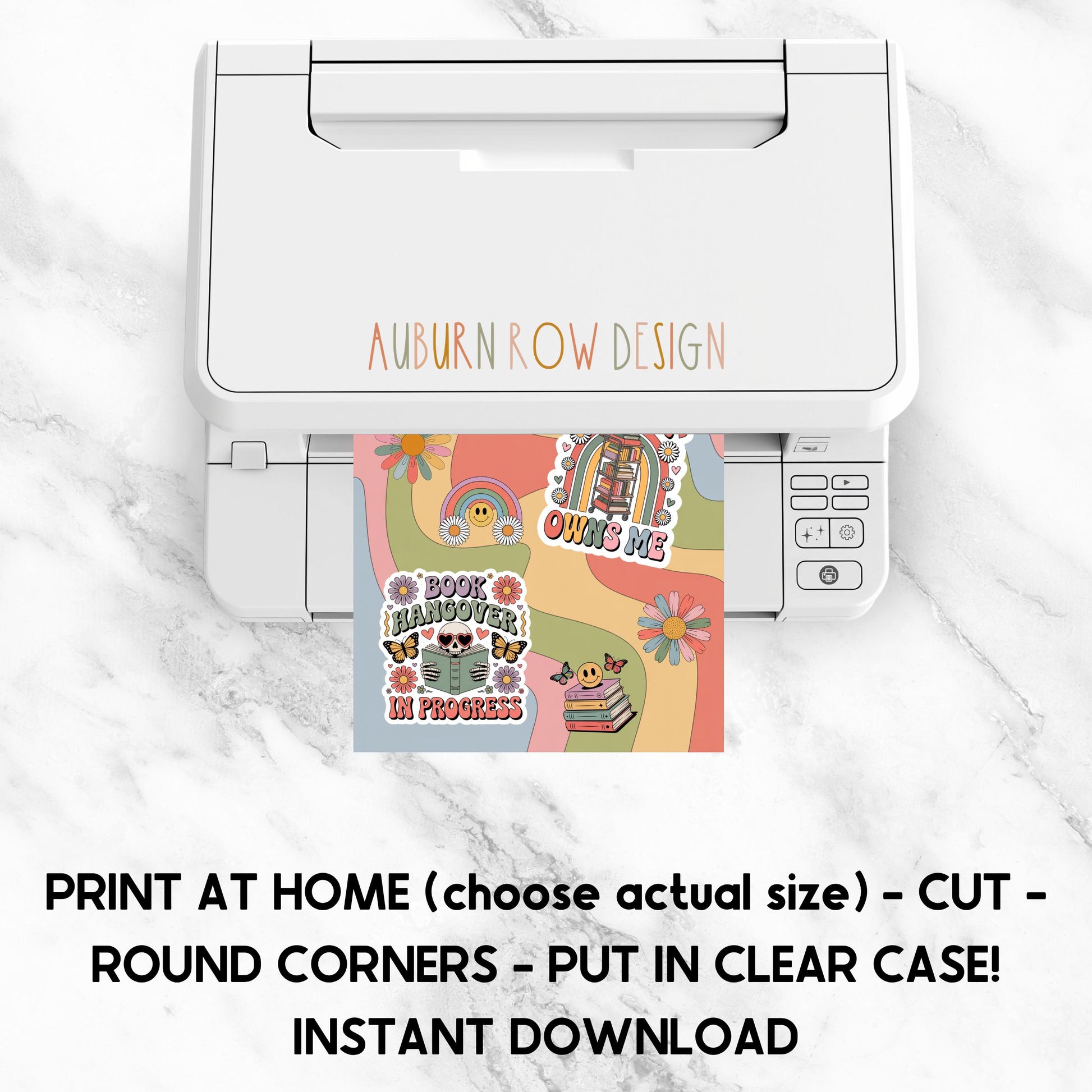Groovy Bookish Printable Kindle Insert
