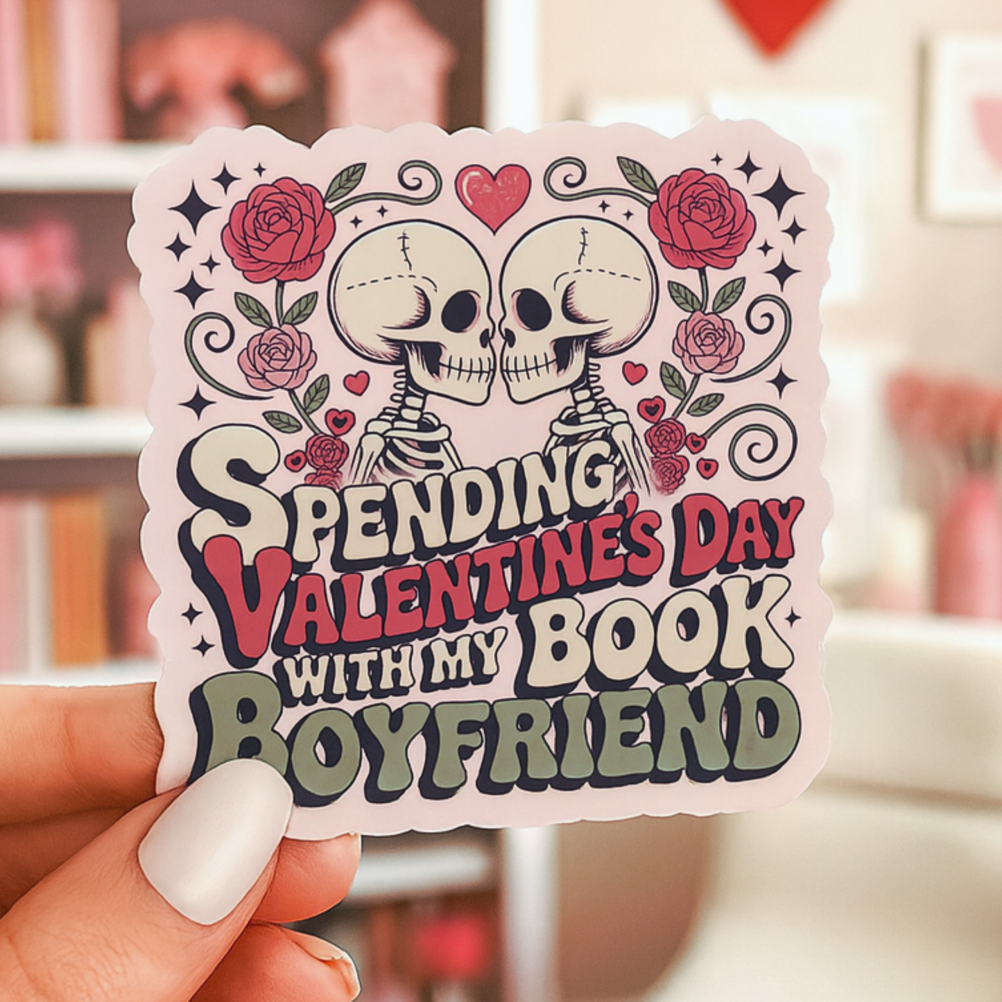 Valentines Day Bookish Sticker