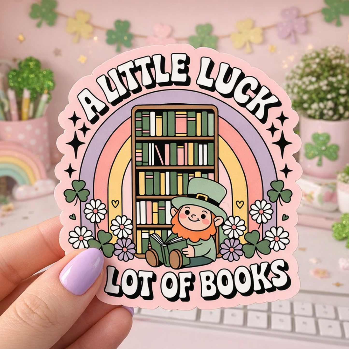 St Patricks Day Reading Sticker