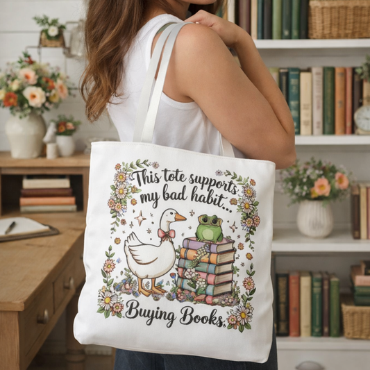 Bookish Goose Tote Bag