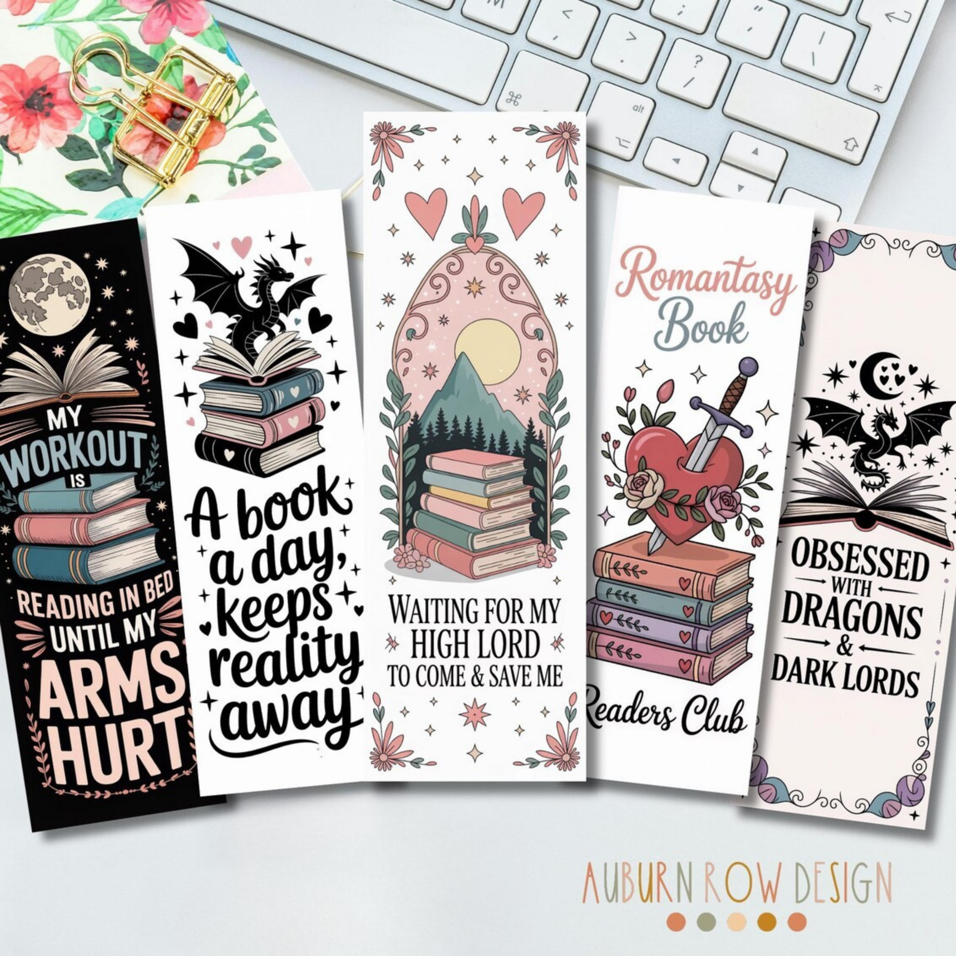 Printable Romantasy Bookmarks