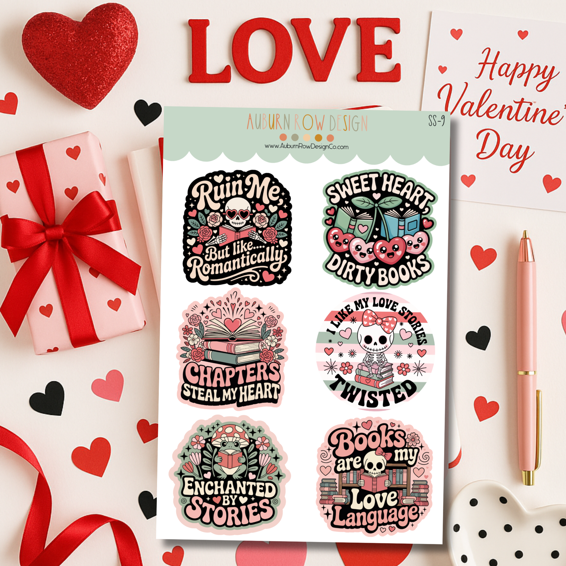 Valentine's Day Bookish Stickers