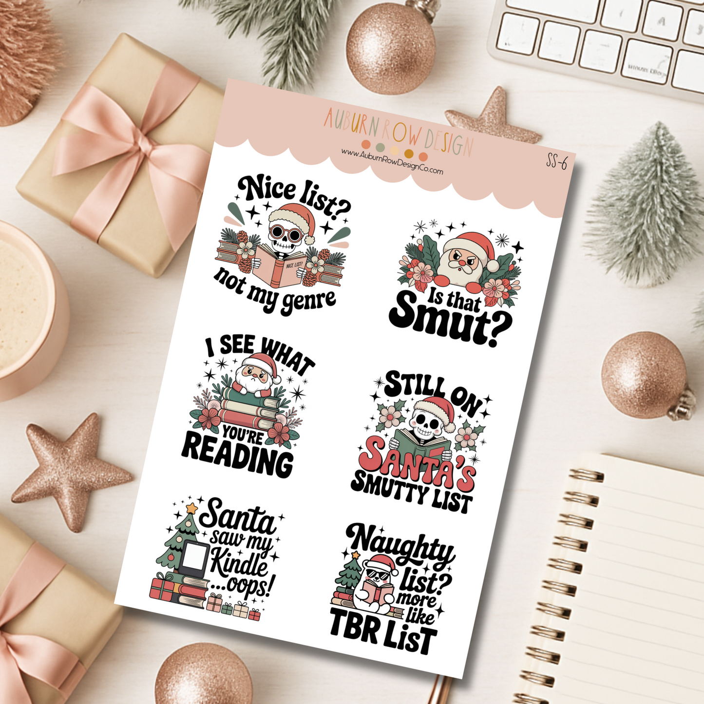 Christmas Smut Reader Stickers