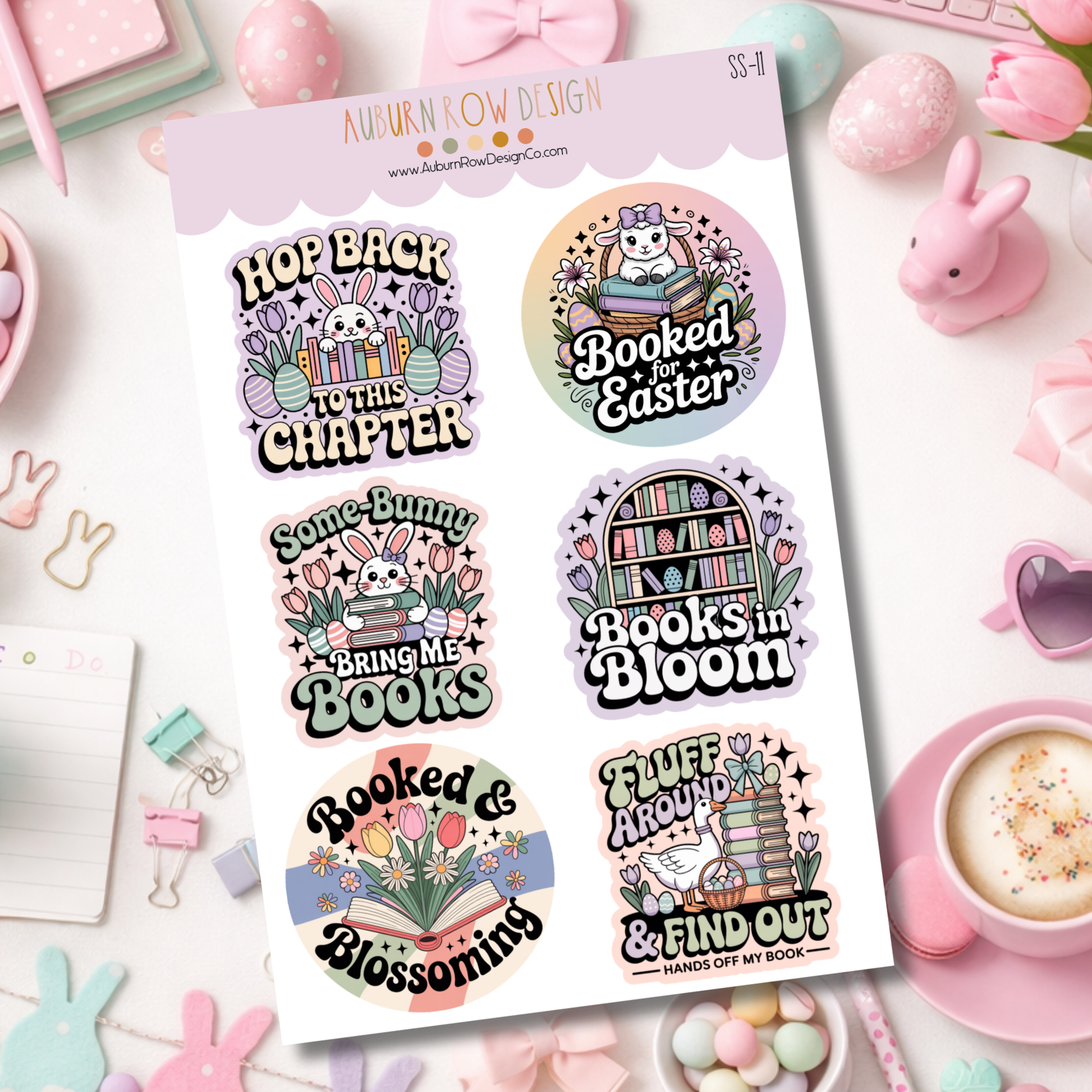 Easter Bookish Sticker Sheet