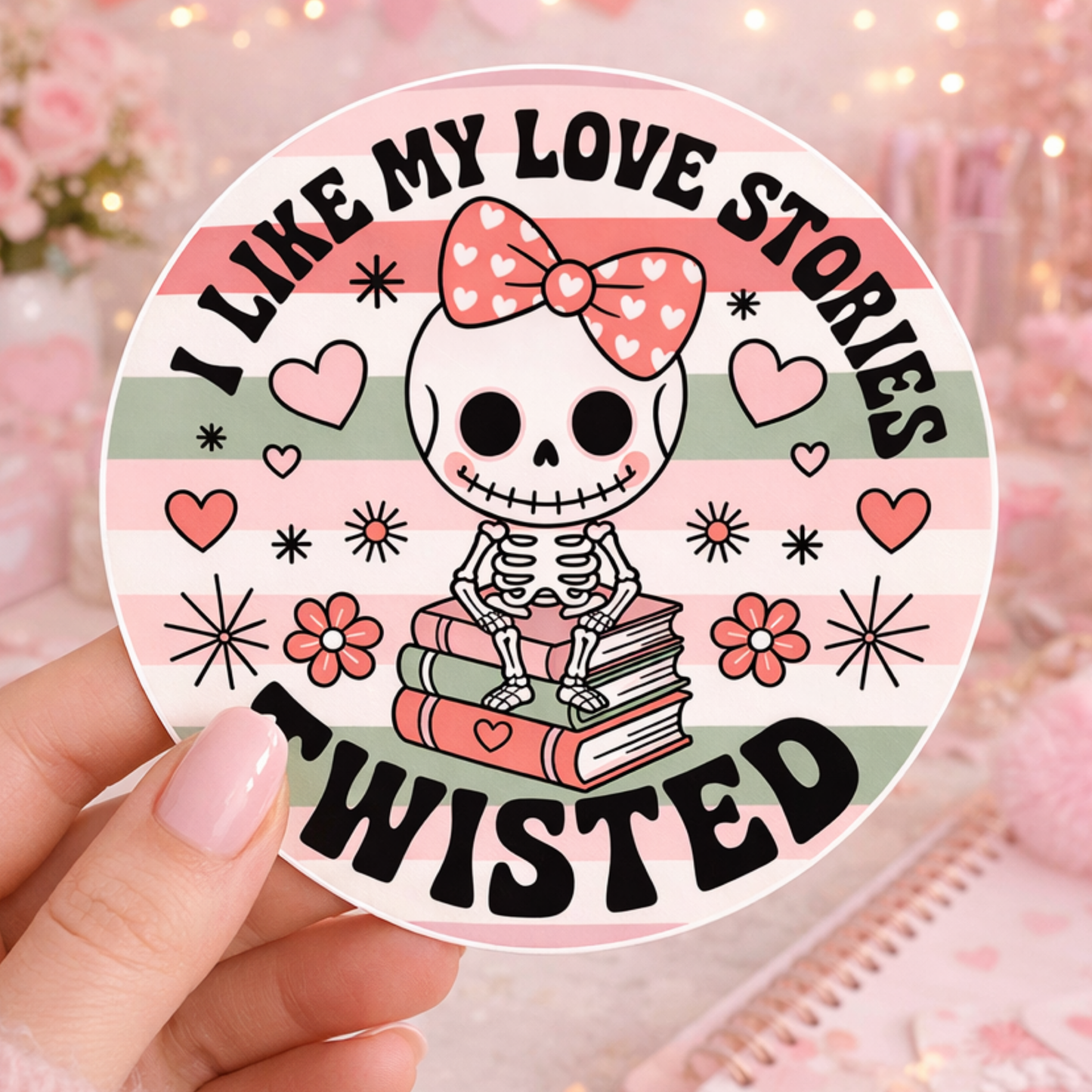 Valentines Day Bookish Sticker