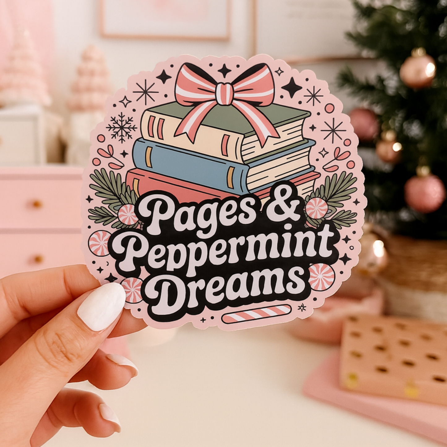 Bookish Christmas Sticker