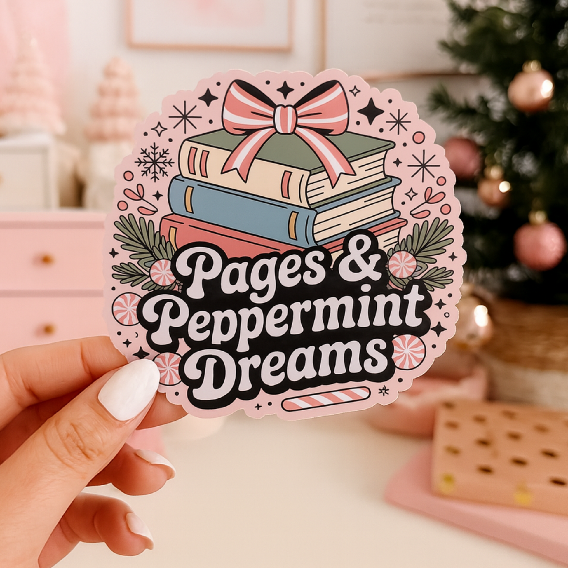Bookish Christmas Sticker