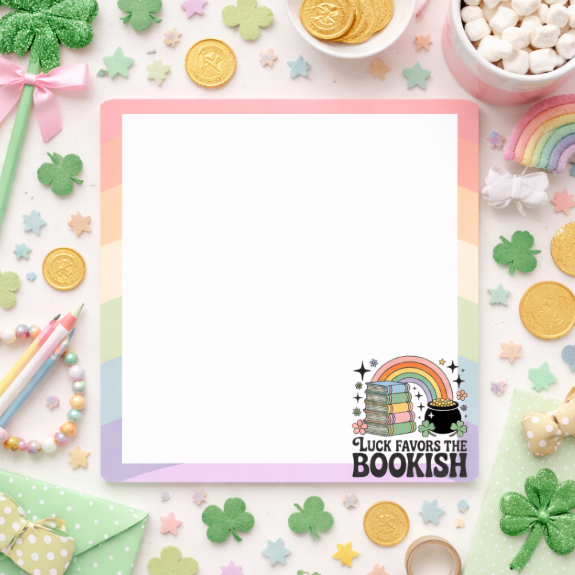 St Patrick's Day Bookish Notepad