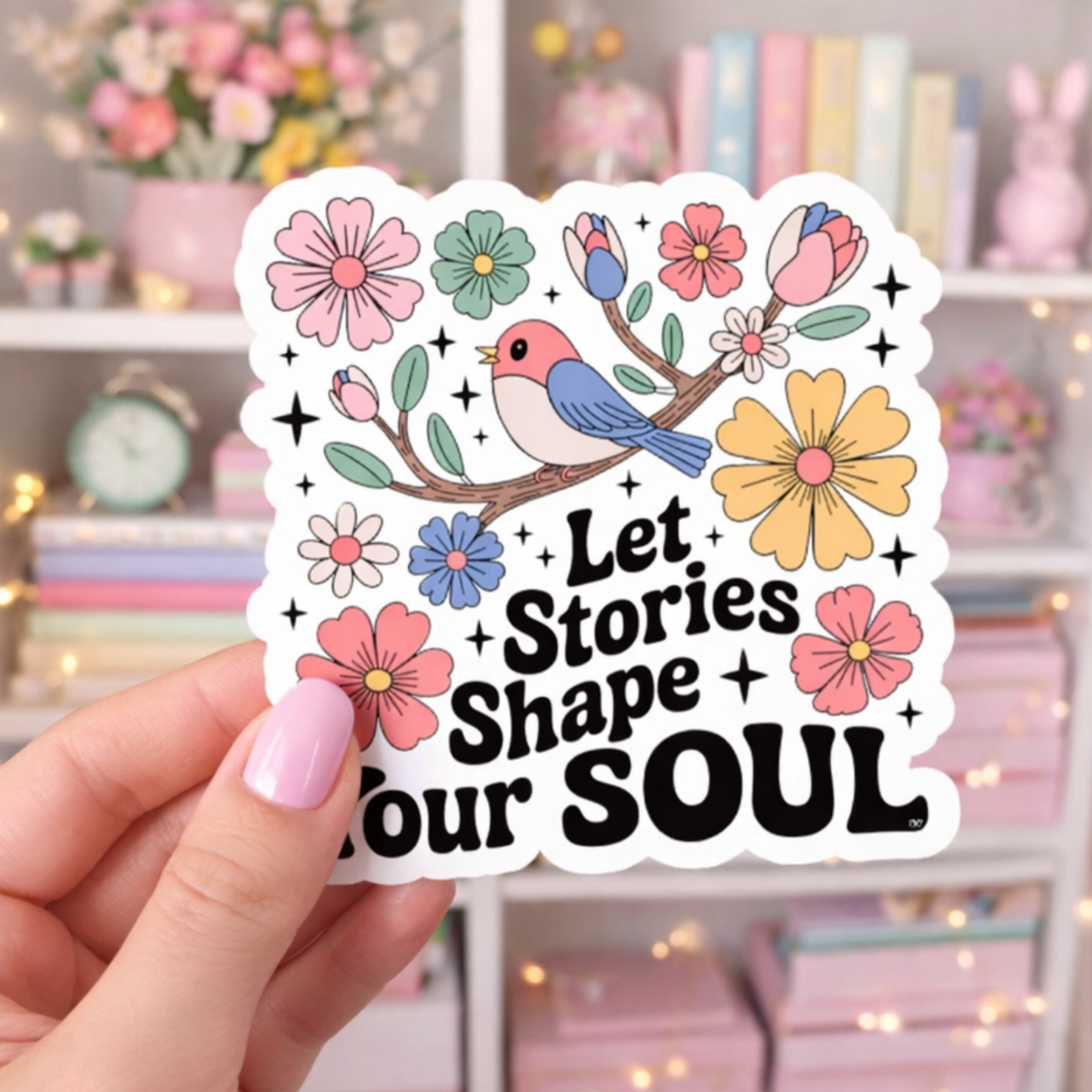 Spring Bookish Sticker