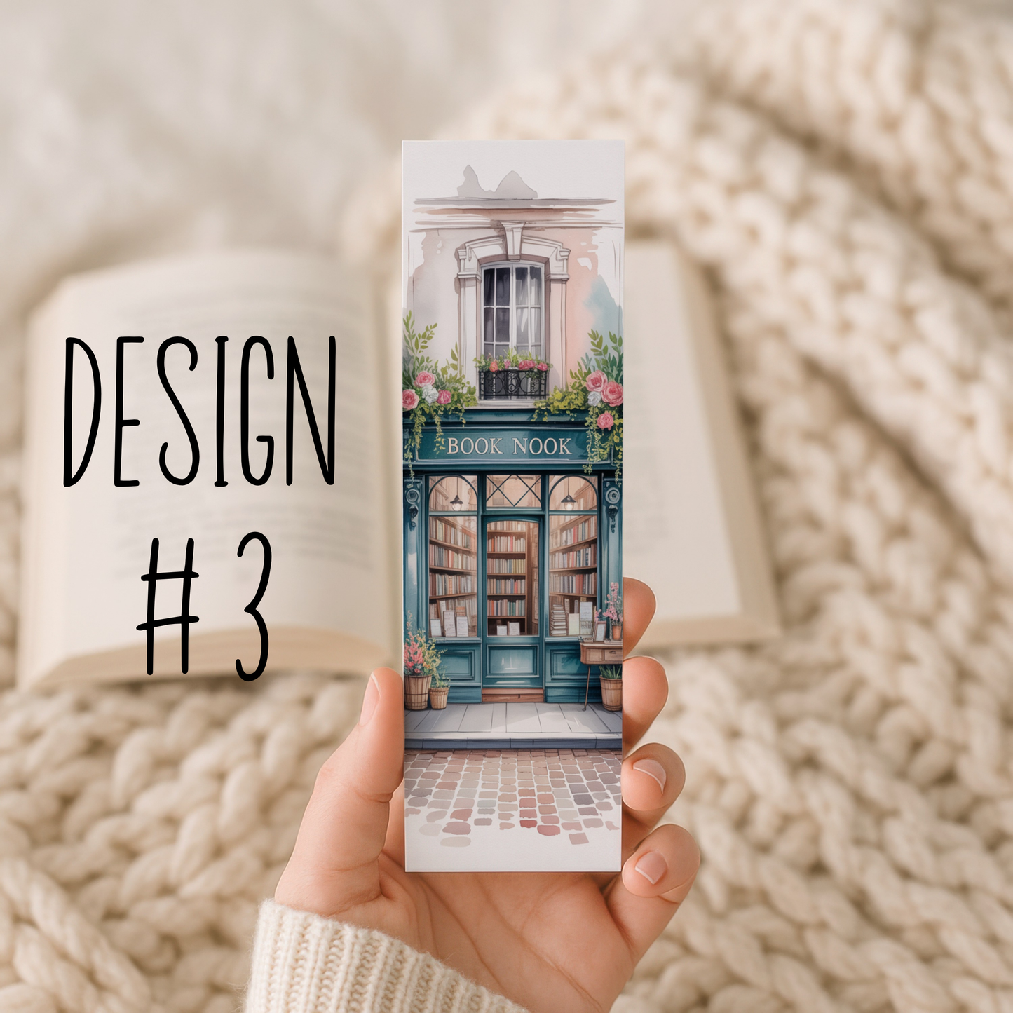 Watercolor Bookshop Bookmarks