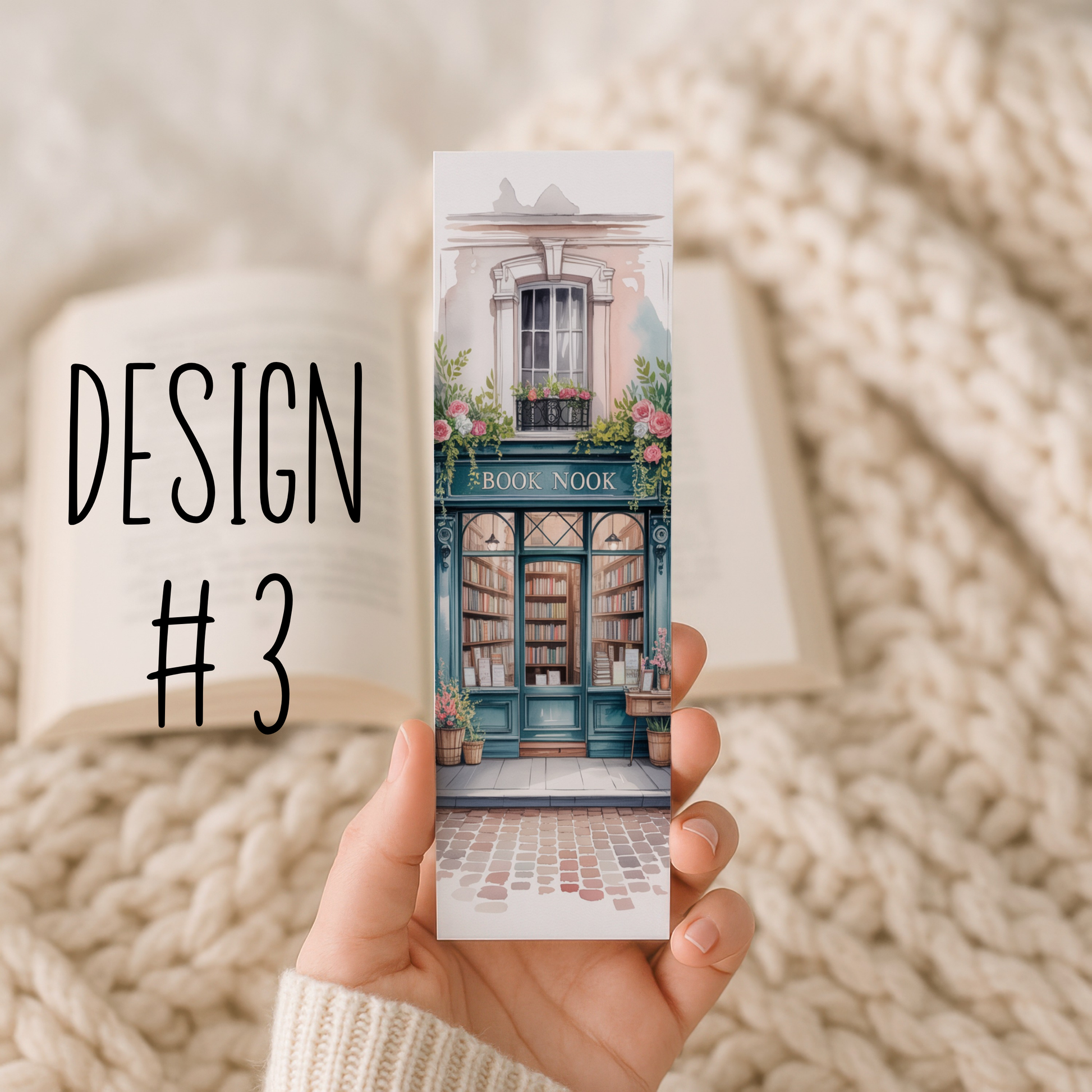 Watercolor Bookshop Bookmarks