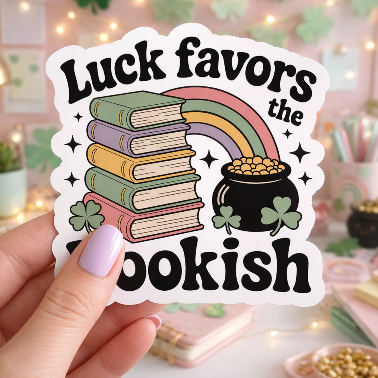 St Patricks Day Bookish Sticker