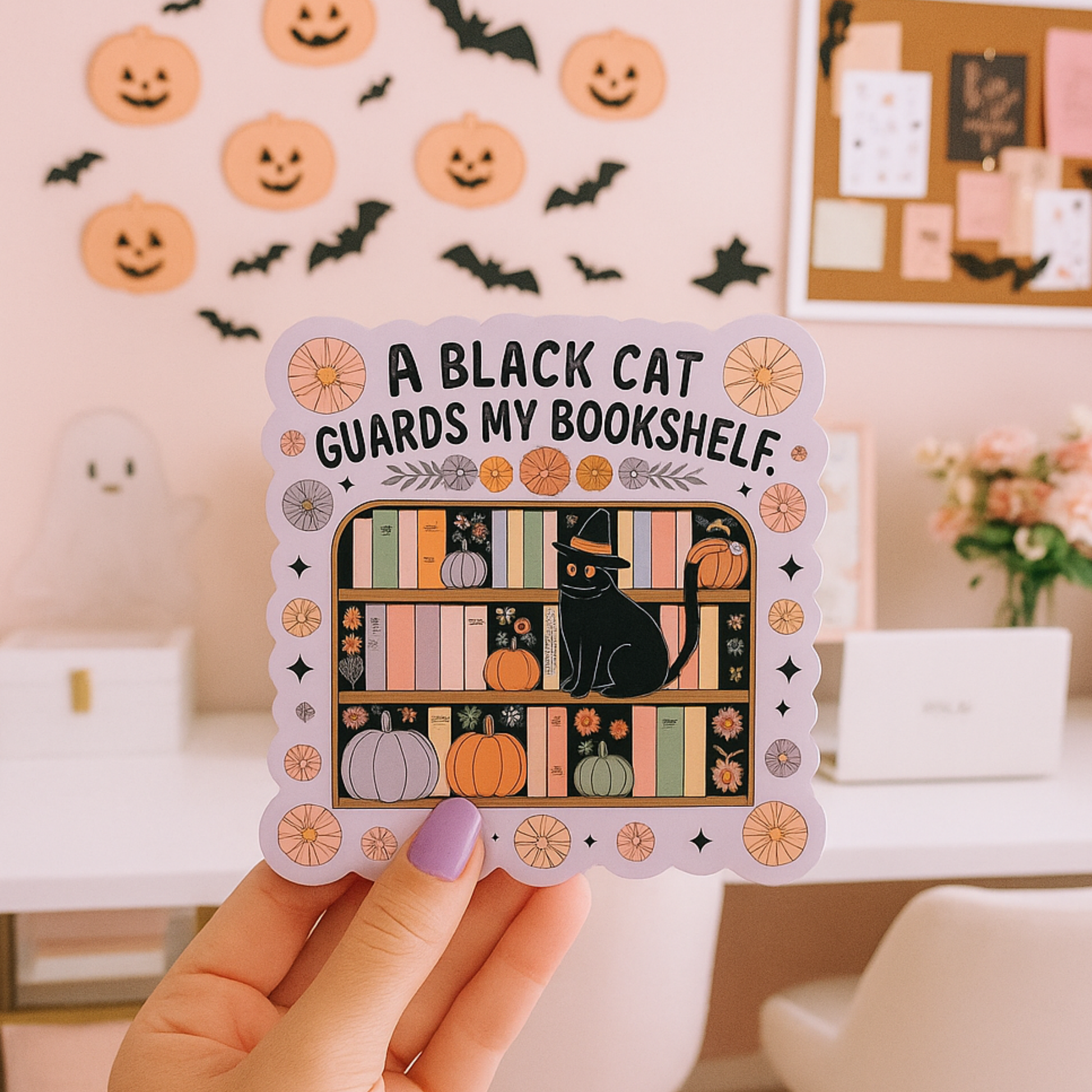 Halloween Black Cat Sticker