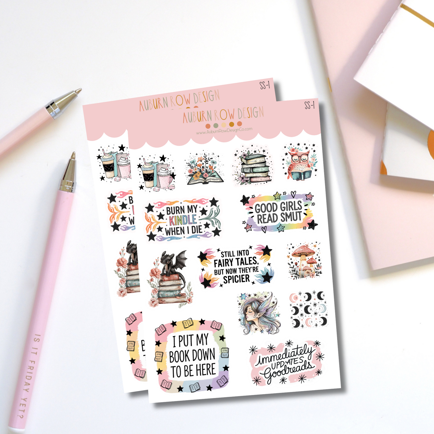 Bookish Romantasy Sticker Set