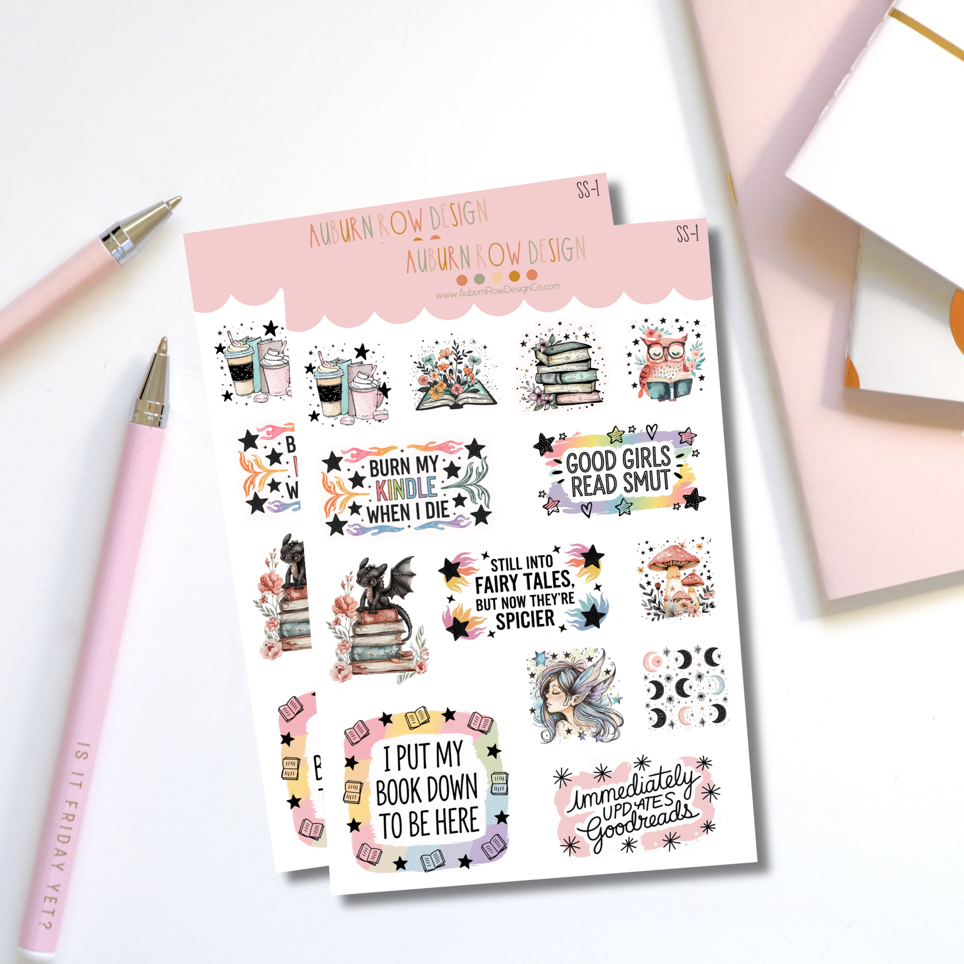 Bookish Romantasy Sticker Set