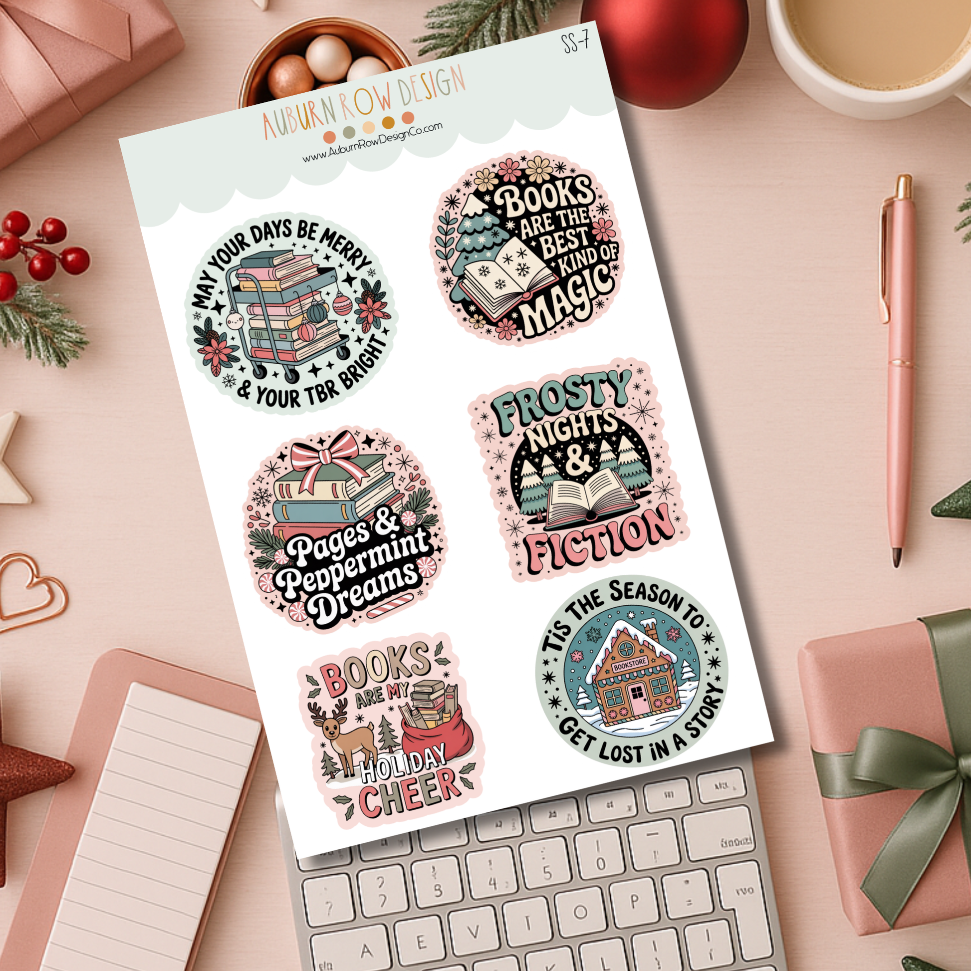 Christmas Bookish Stickers