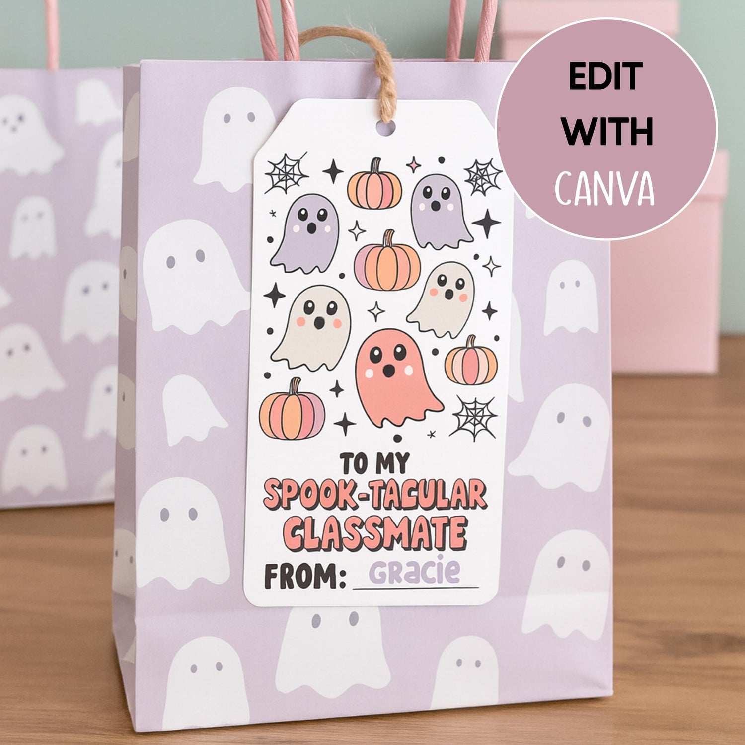 Printable Boo Bag Tag