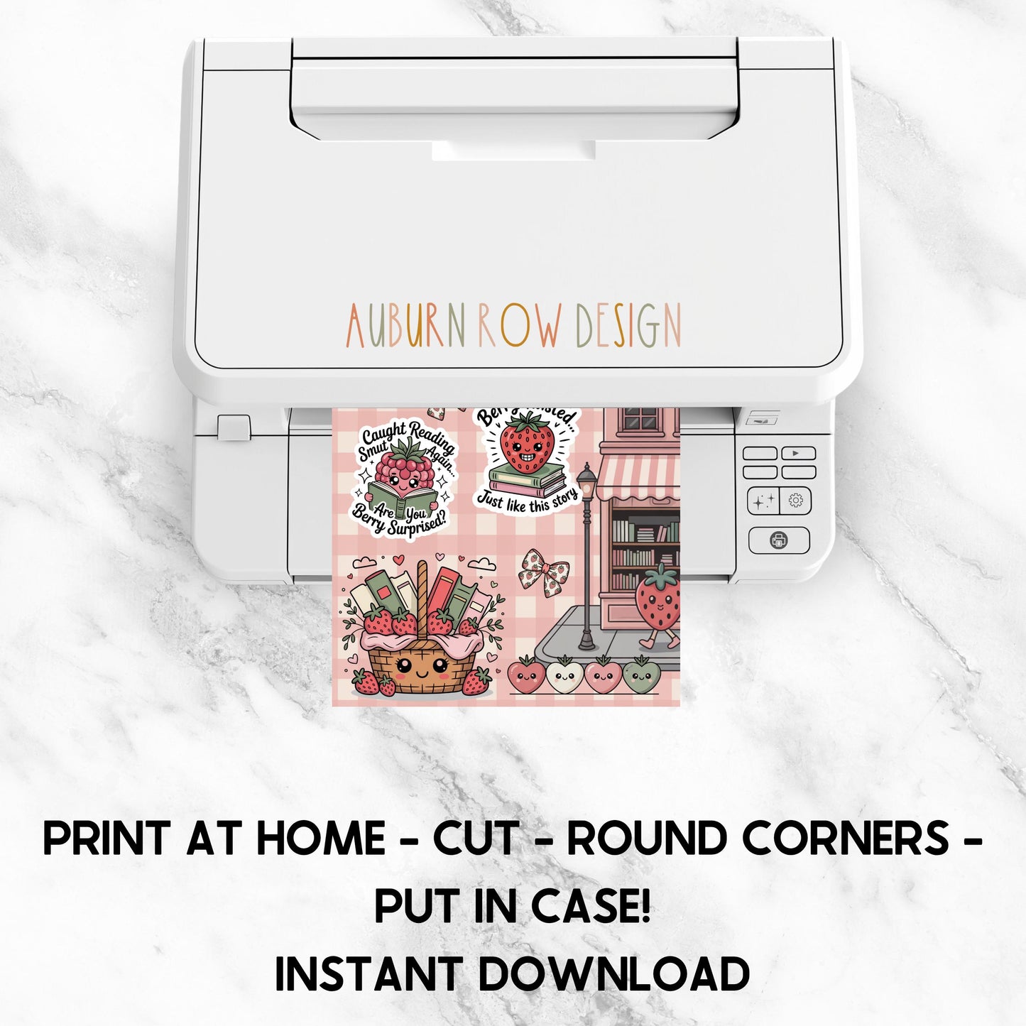 Berry Bookish Printable Kindle Insert