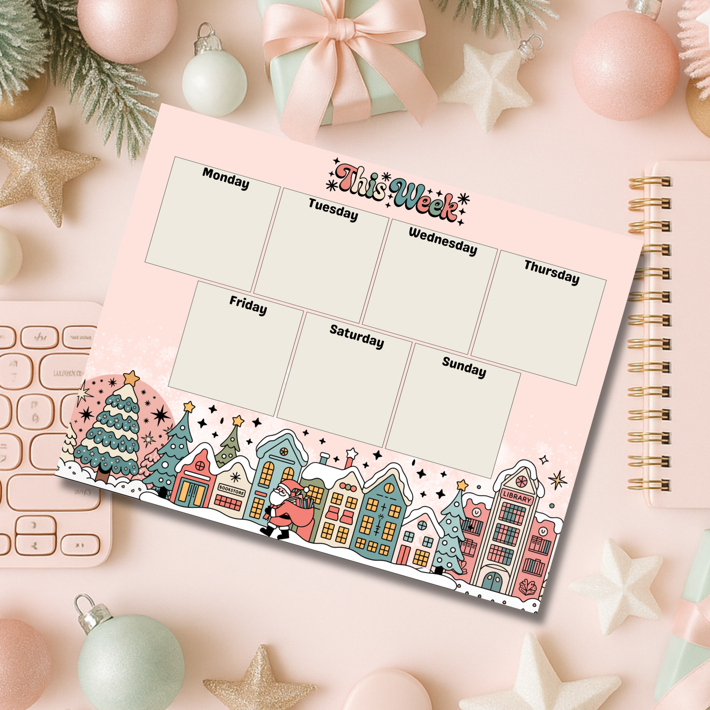 Christmas Weekly Planner Notepad