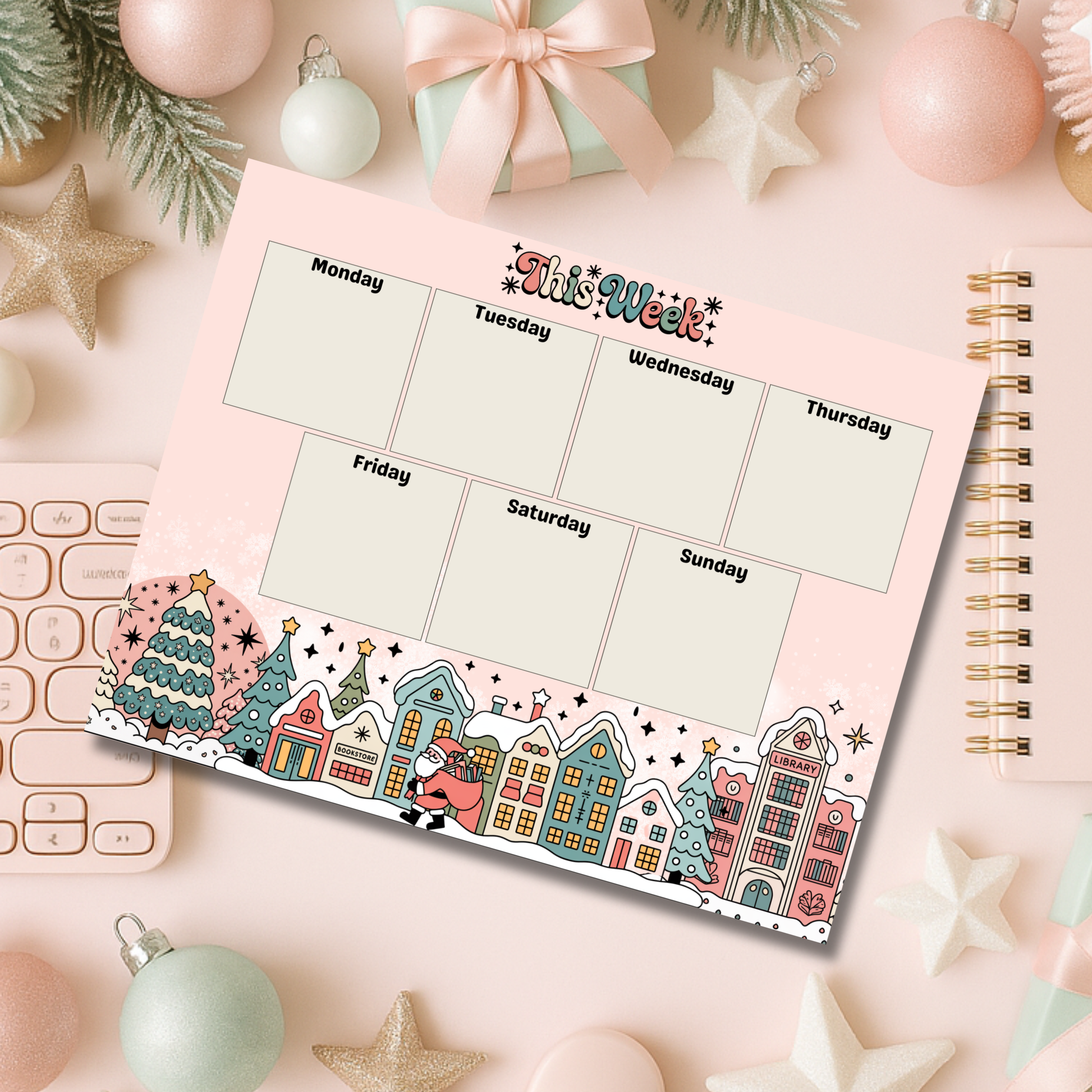 Christmas Weekly Planner Notepad