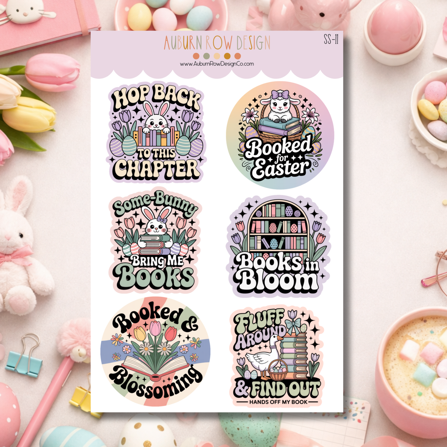 Easter Bookish Sticker Sheet