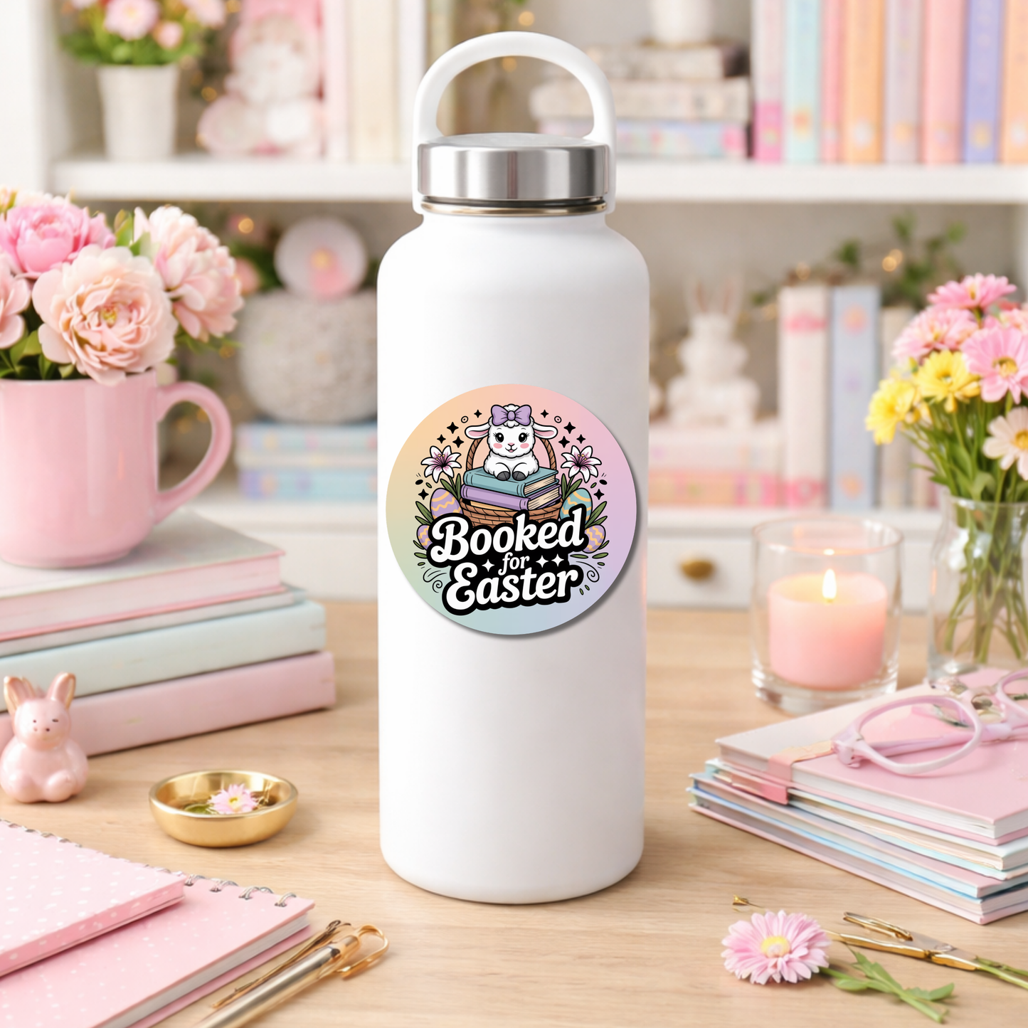 Bookish Easter Sticker