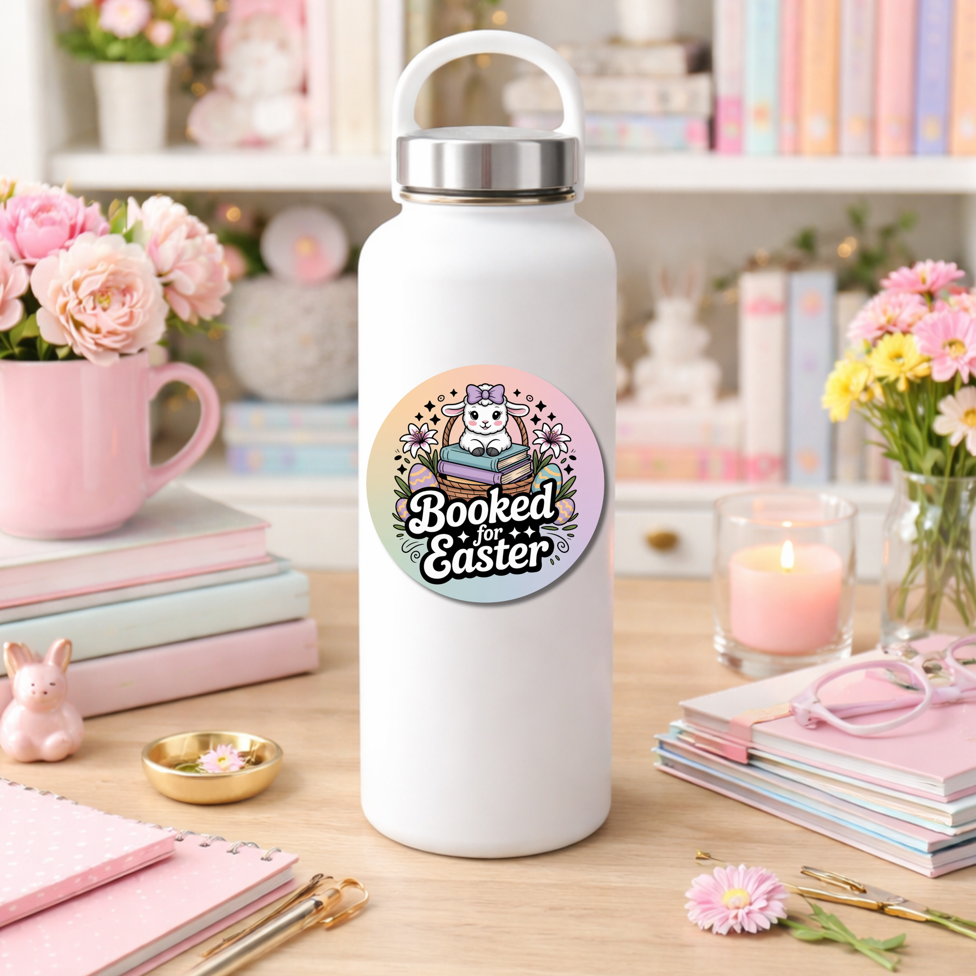 Bookish Easter Sticker