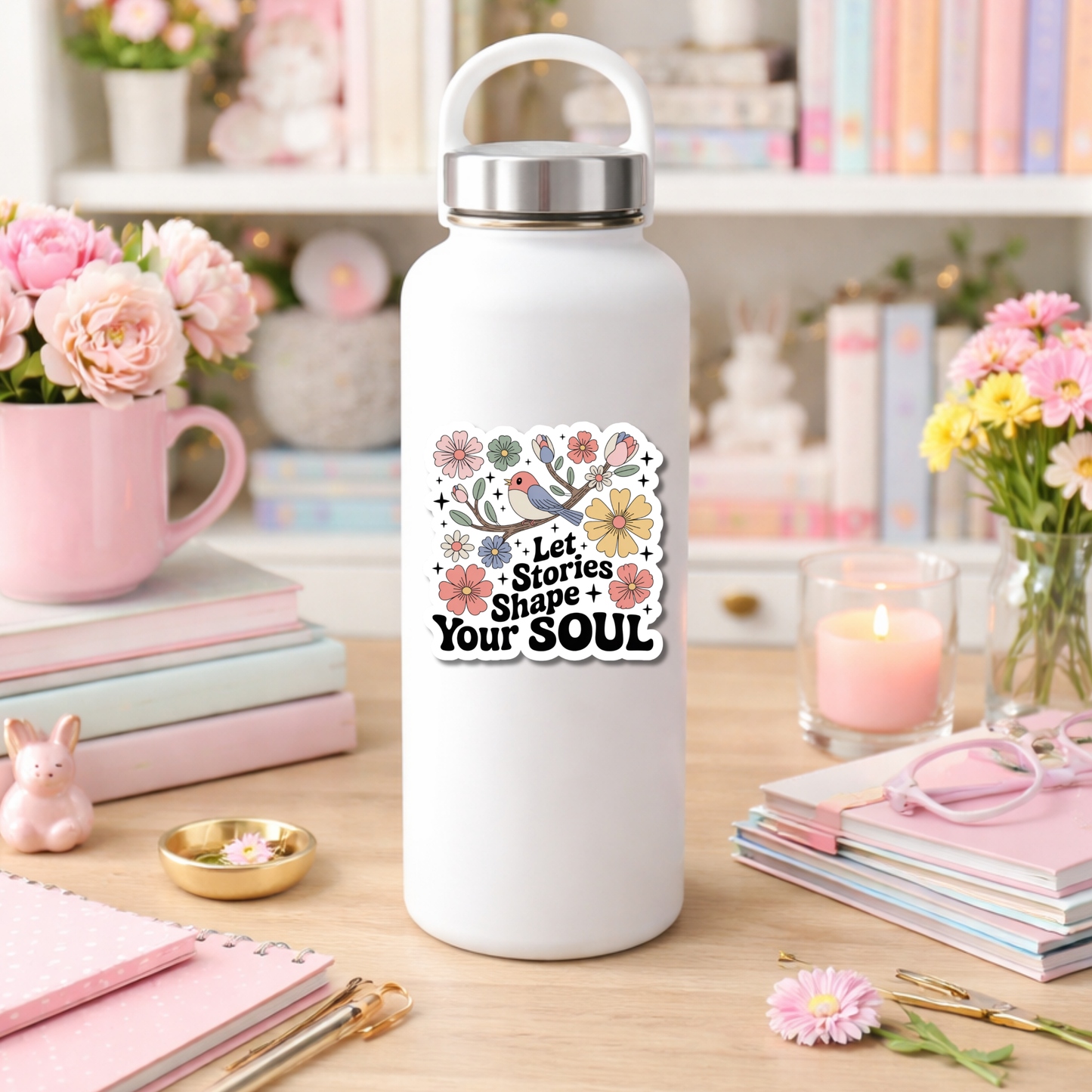 Spring Bookish Sticker