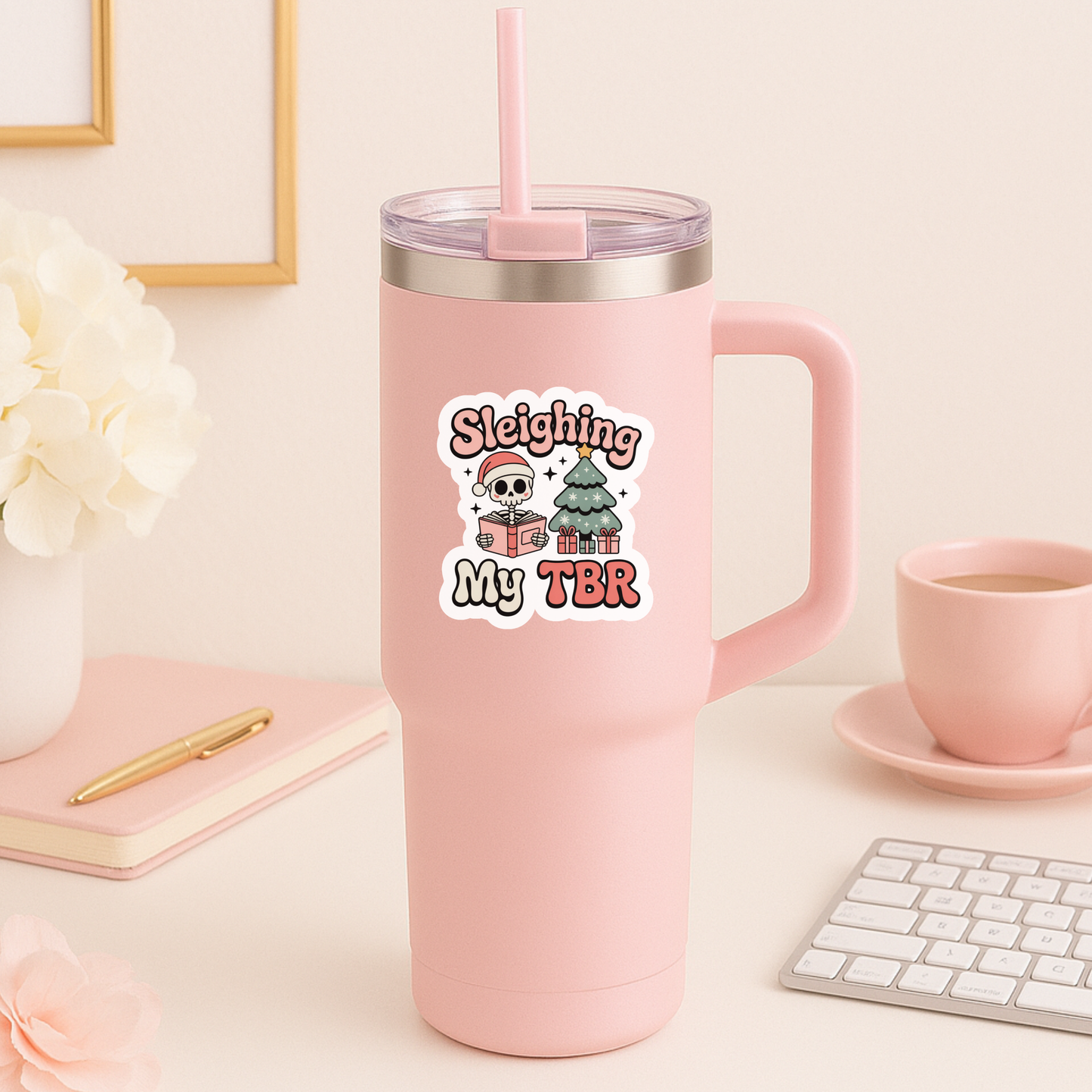 Sleighing My TBR Die Cut Sticker