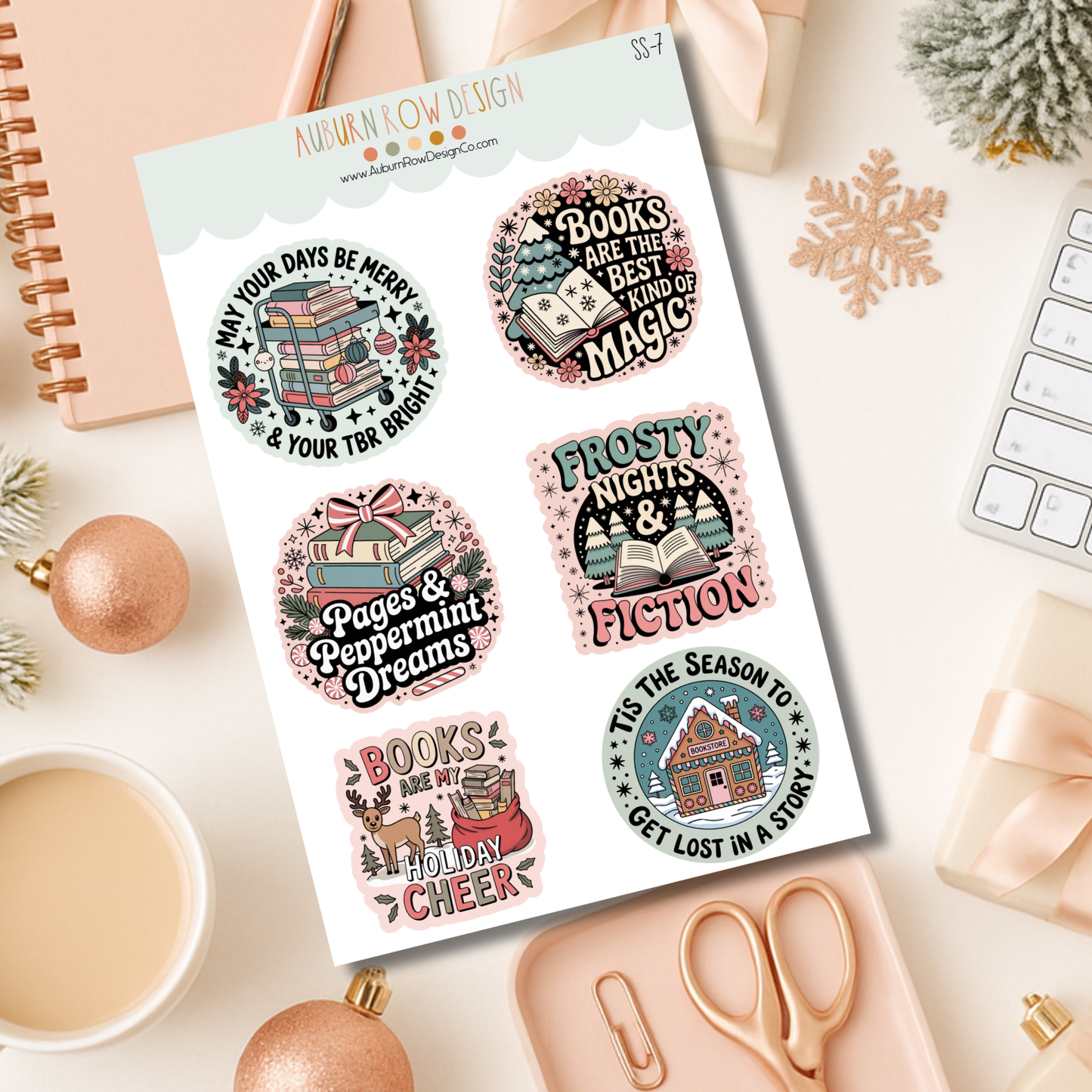 Christmas Bookish Stickers