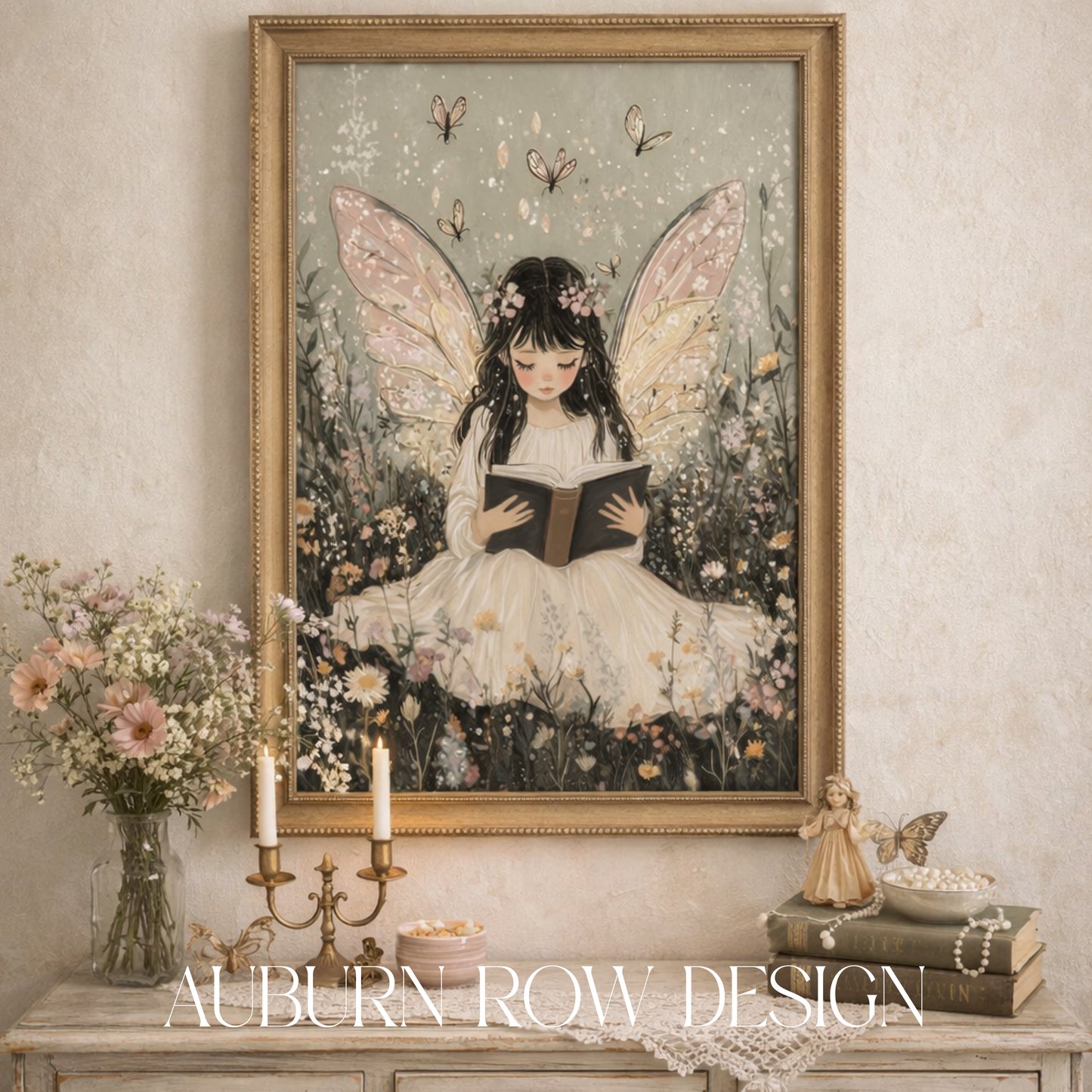 Fairy Bookshelf Art