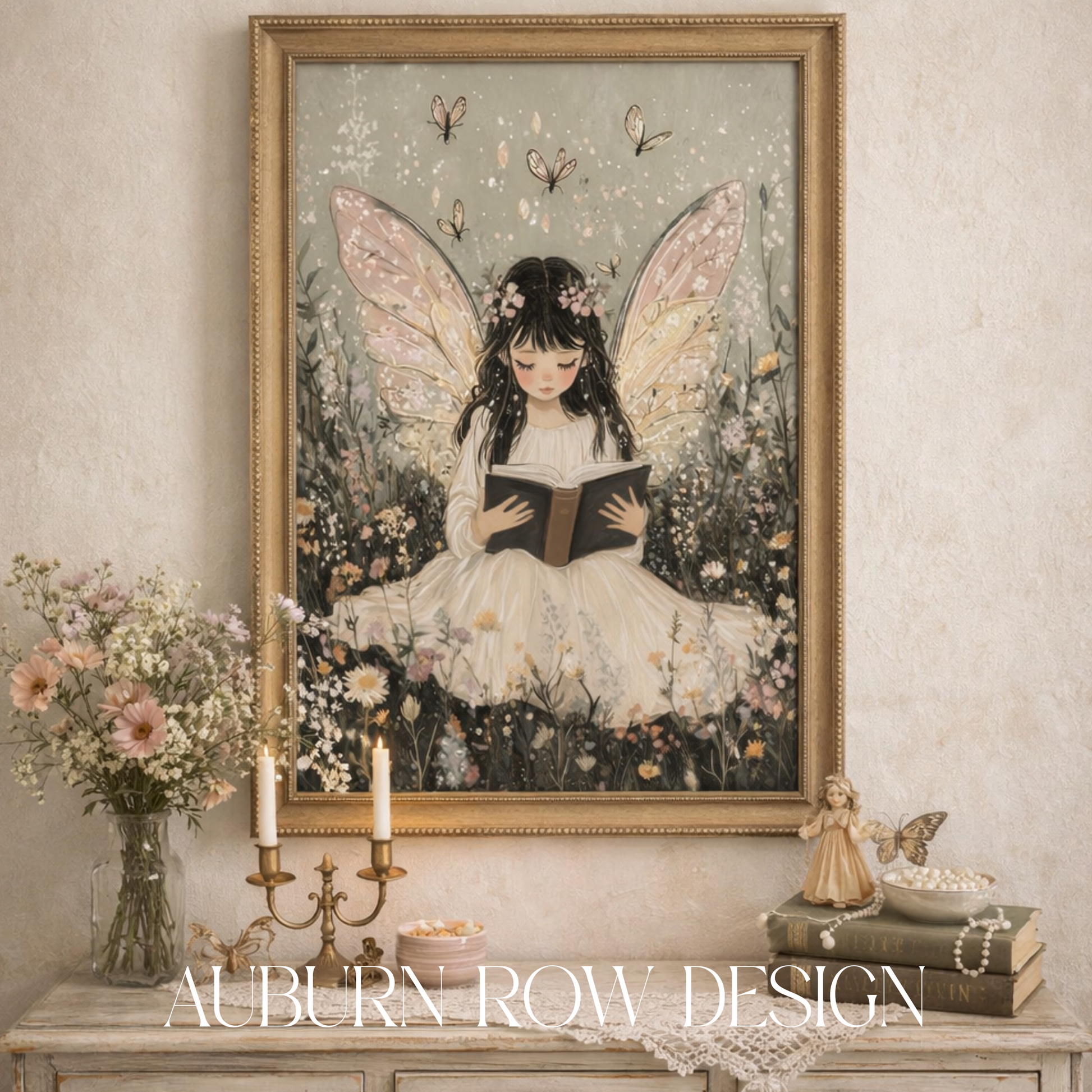 Fairy Bookshelf Art