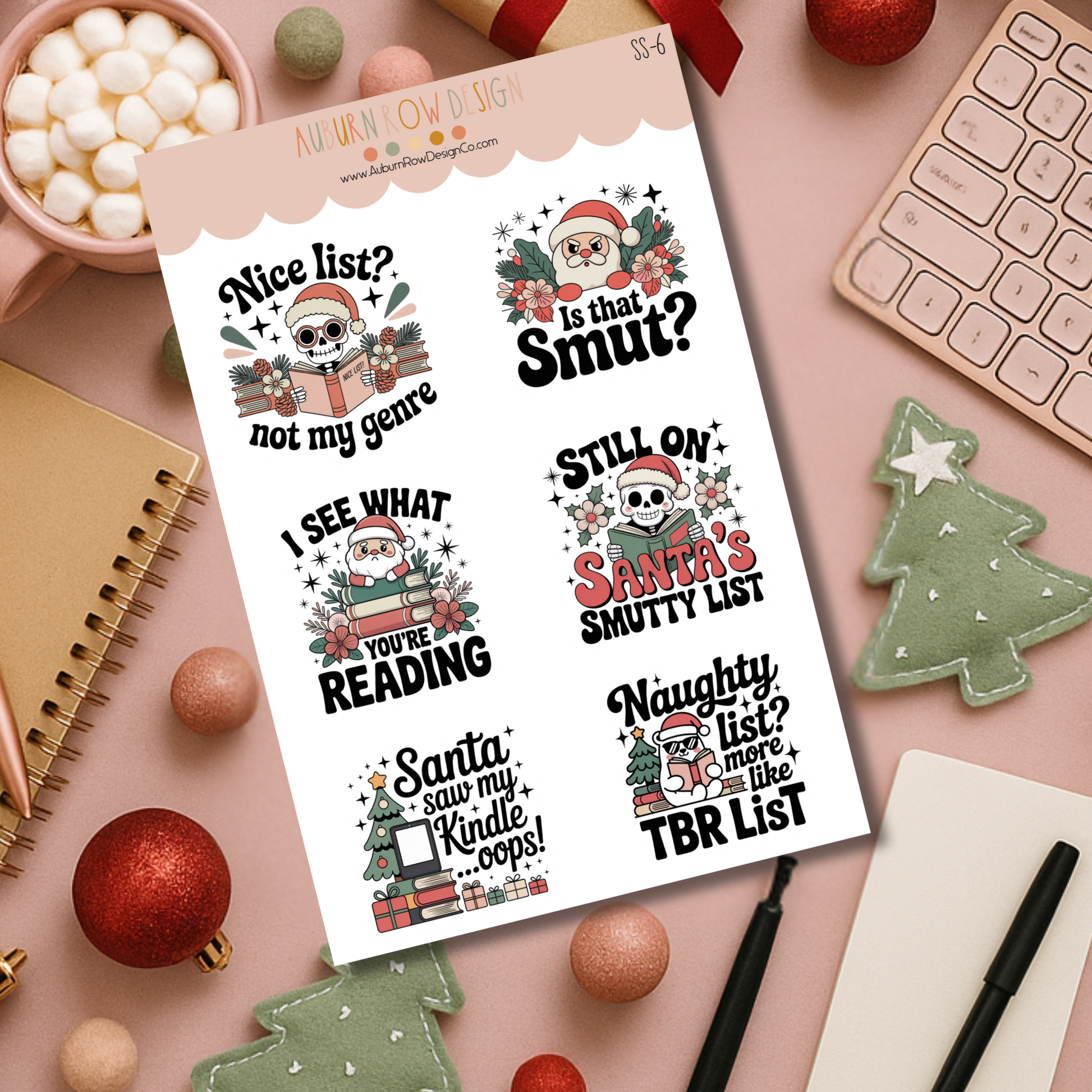 Christmas Smut Reader Stickers