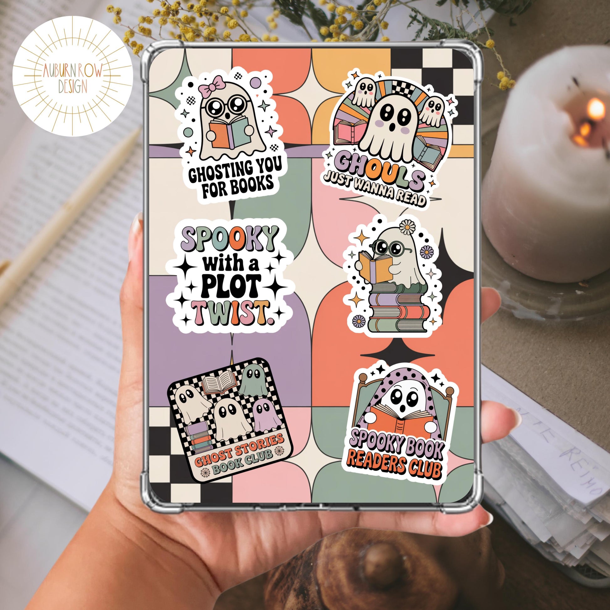 Retro Ghost Printable Kindle Insert
