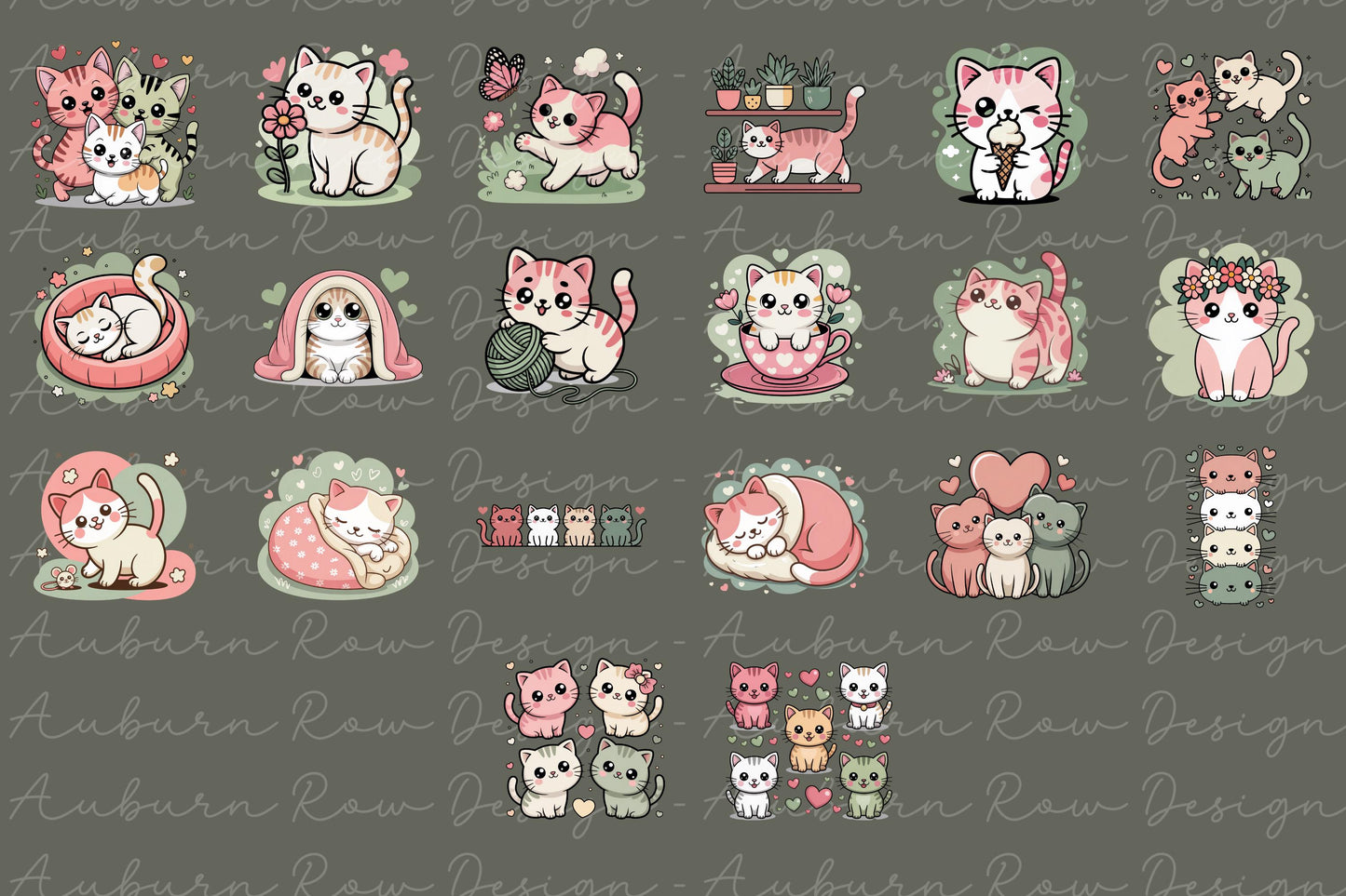 Cute Cat Stickers, Assorted Kitten Designs, Perfect for Scrapbooking, Planner Decals, Kitty Themes, Multi-Pack Set