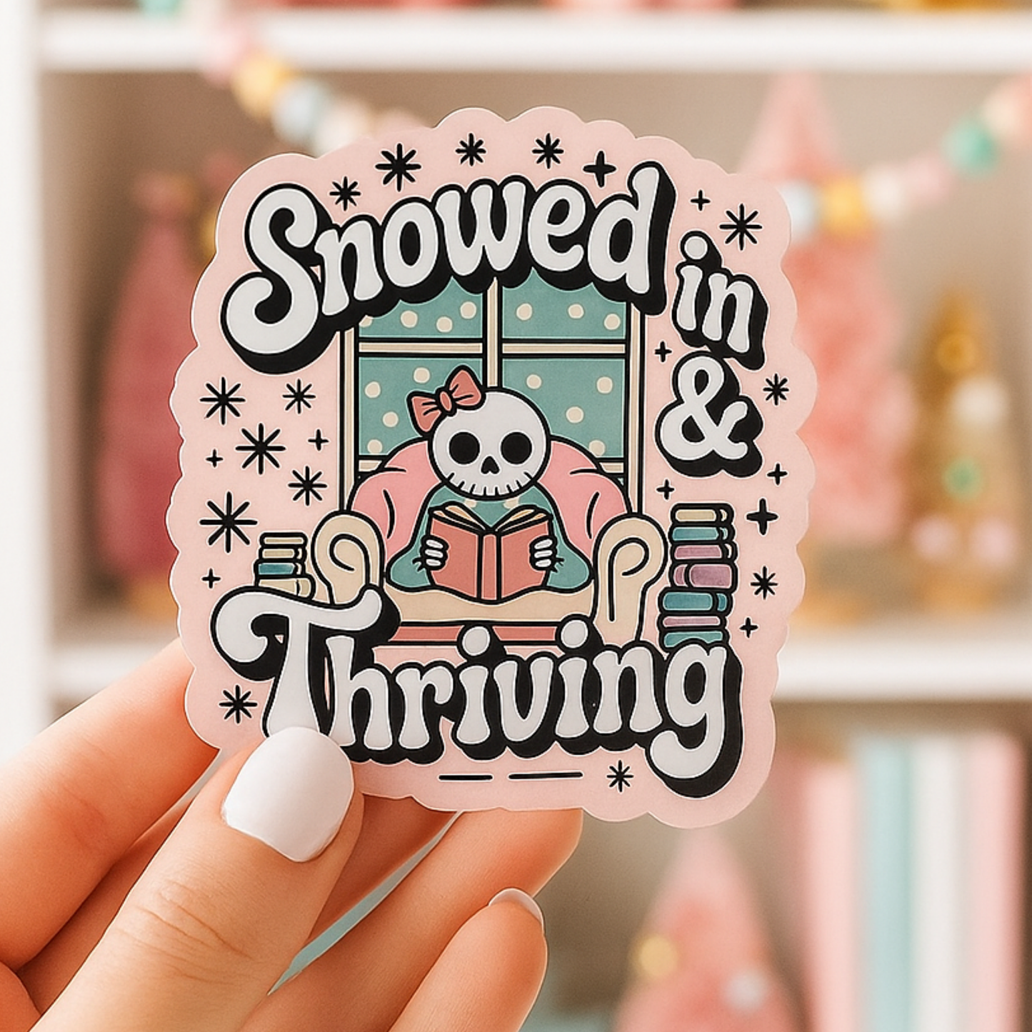 Bookish Christmas Sticker
