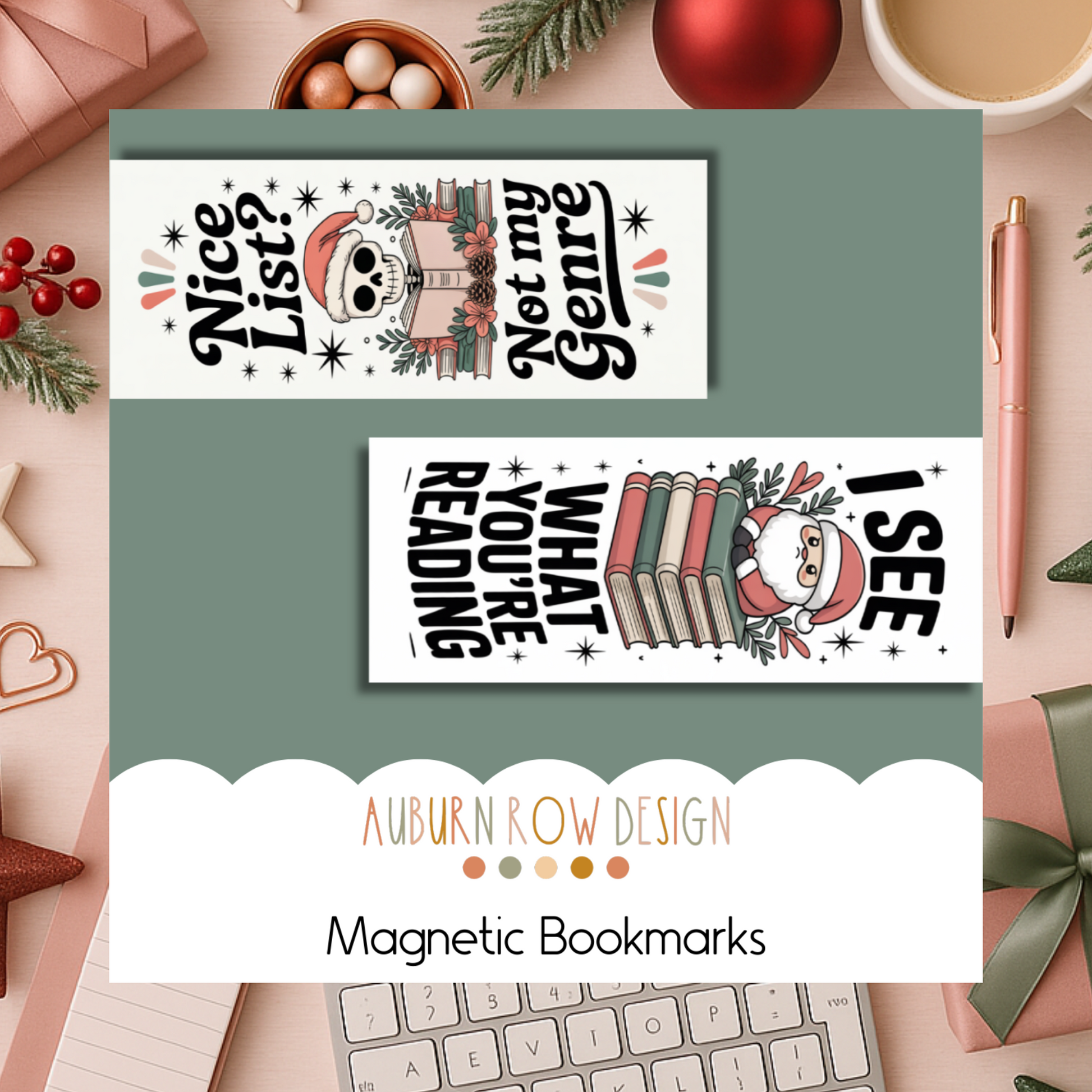 Christmas Bookish Magnetic Bookmark